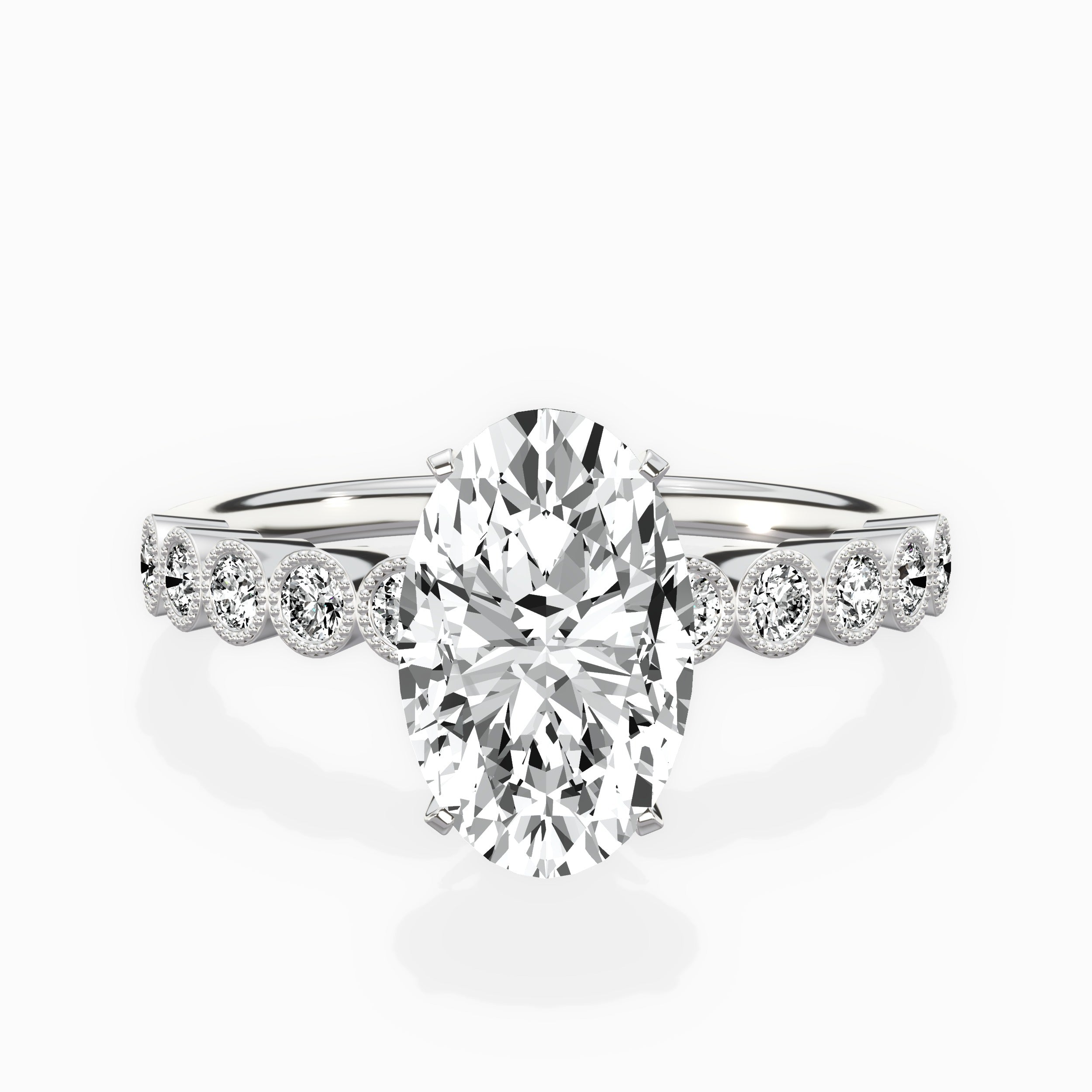 Bezel Vintage Style Engagement Ring