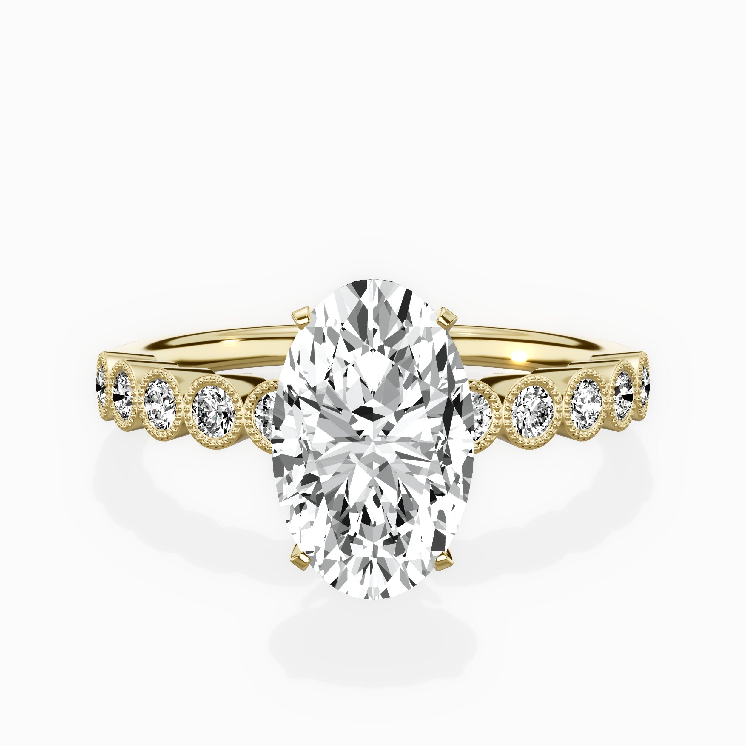 Bezel Vintage Style Engagement Ring