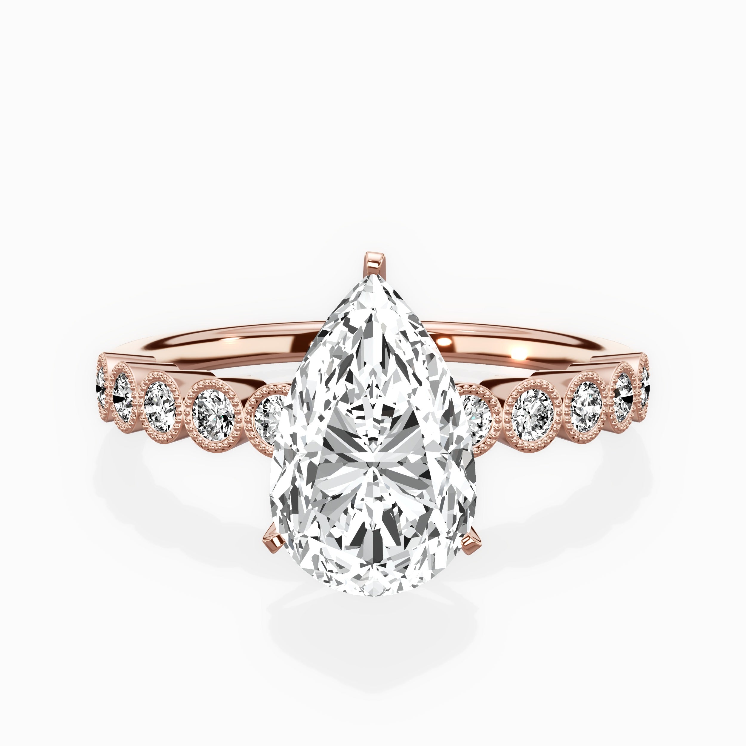 Bezel Vintage Style Engagement Ring