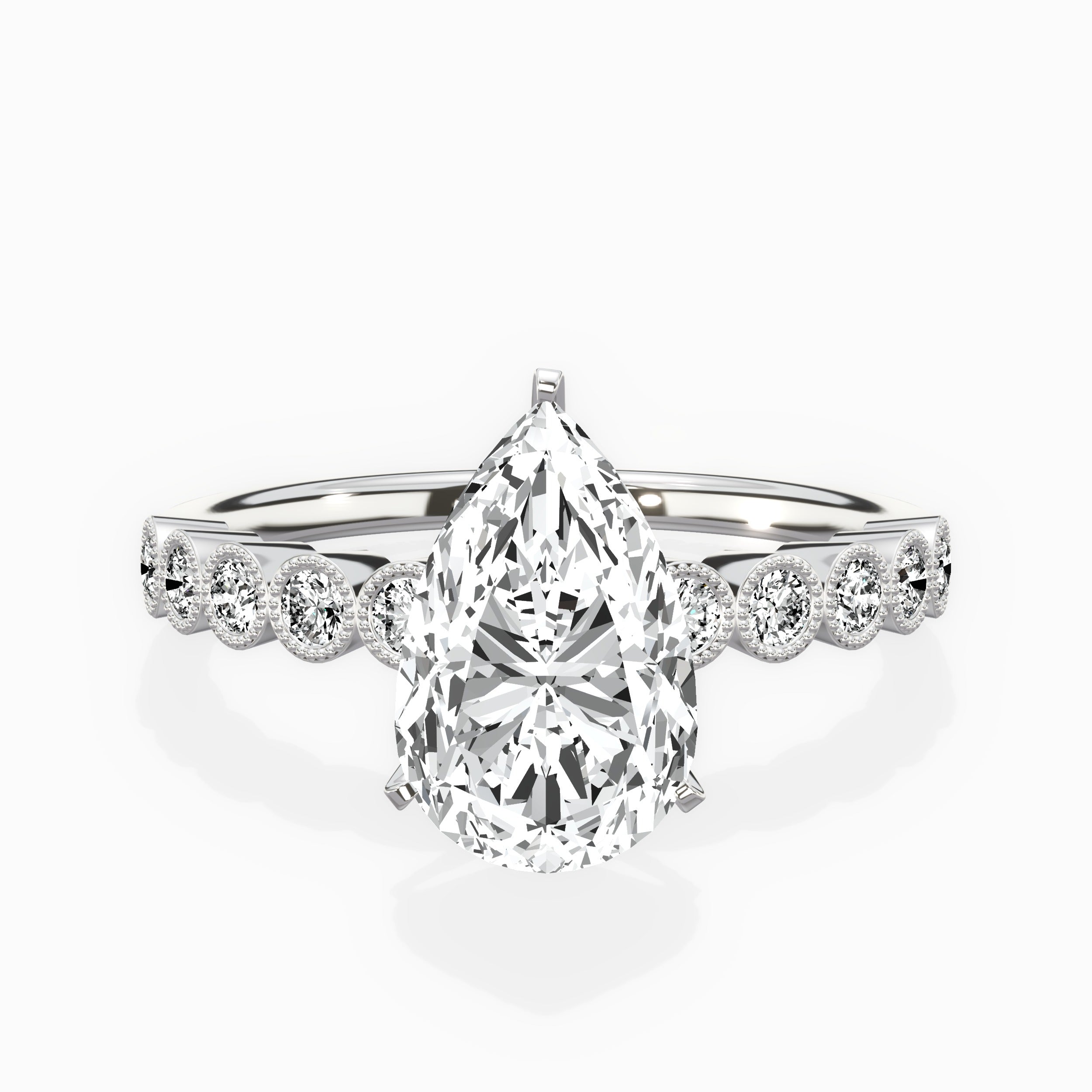 Bezel Vintage Style Engagement Ring