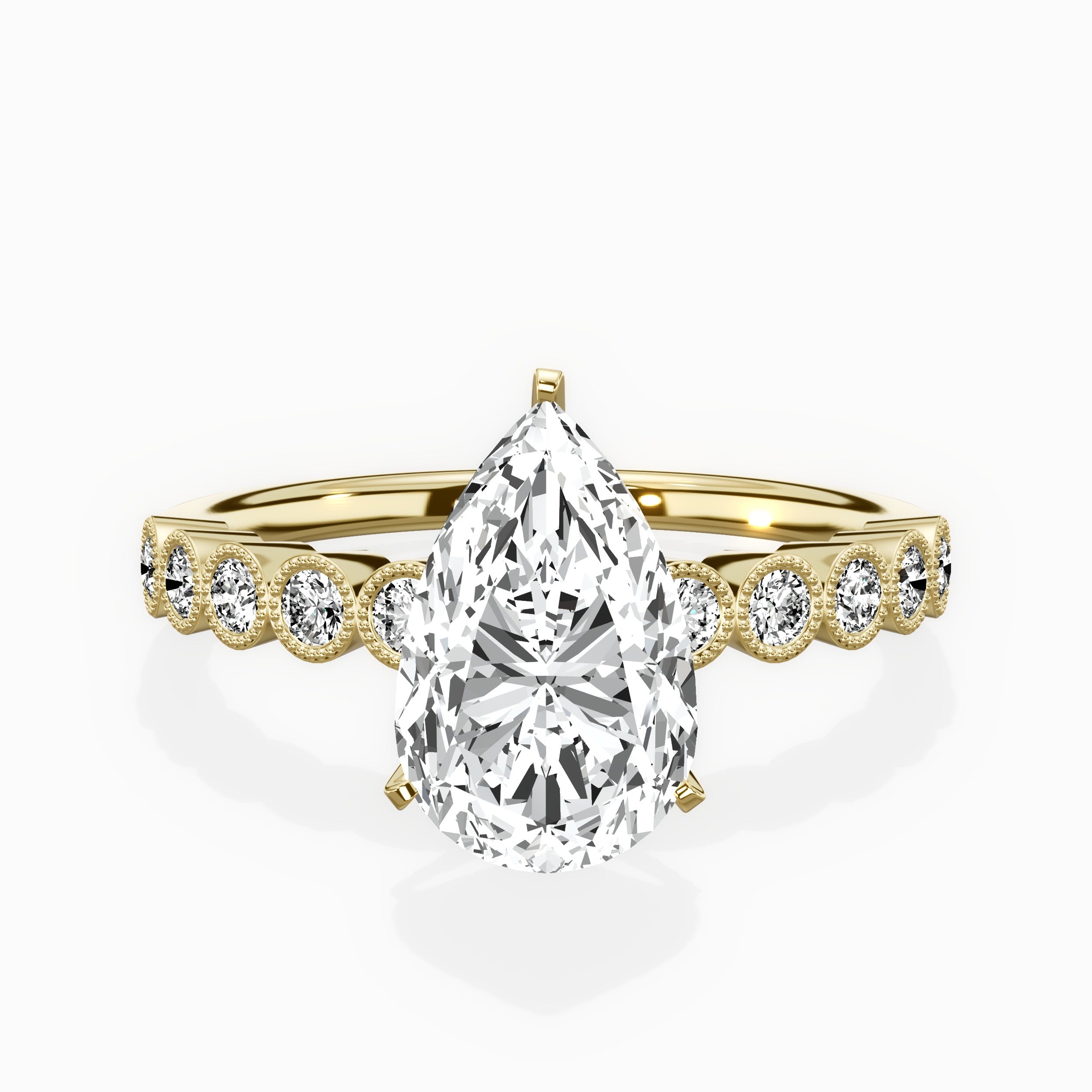 Bezel Vintage Style Engagement Ring