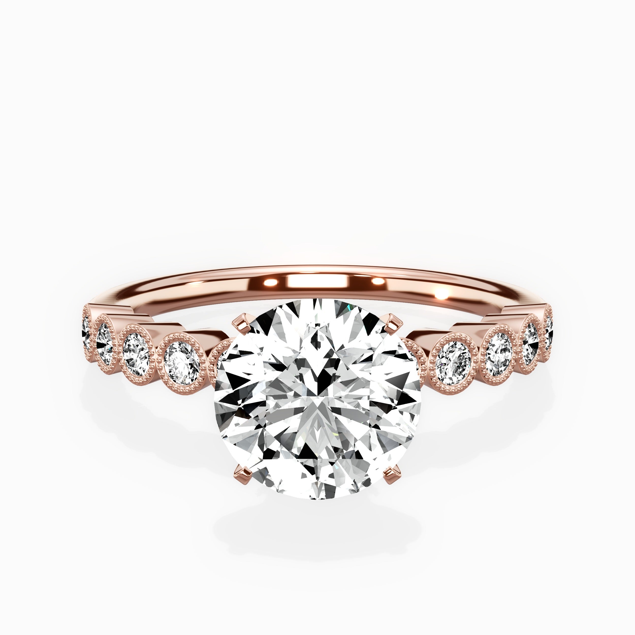 Bezel Vintage Style Engagement Ring