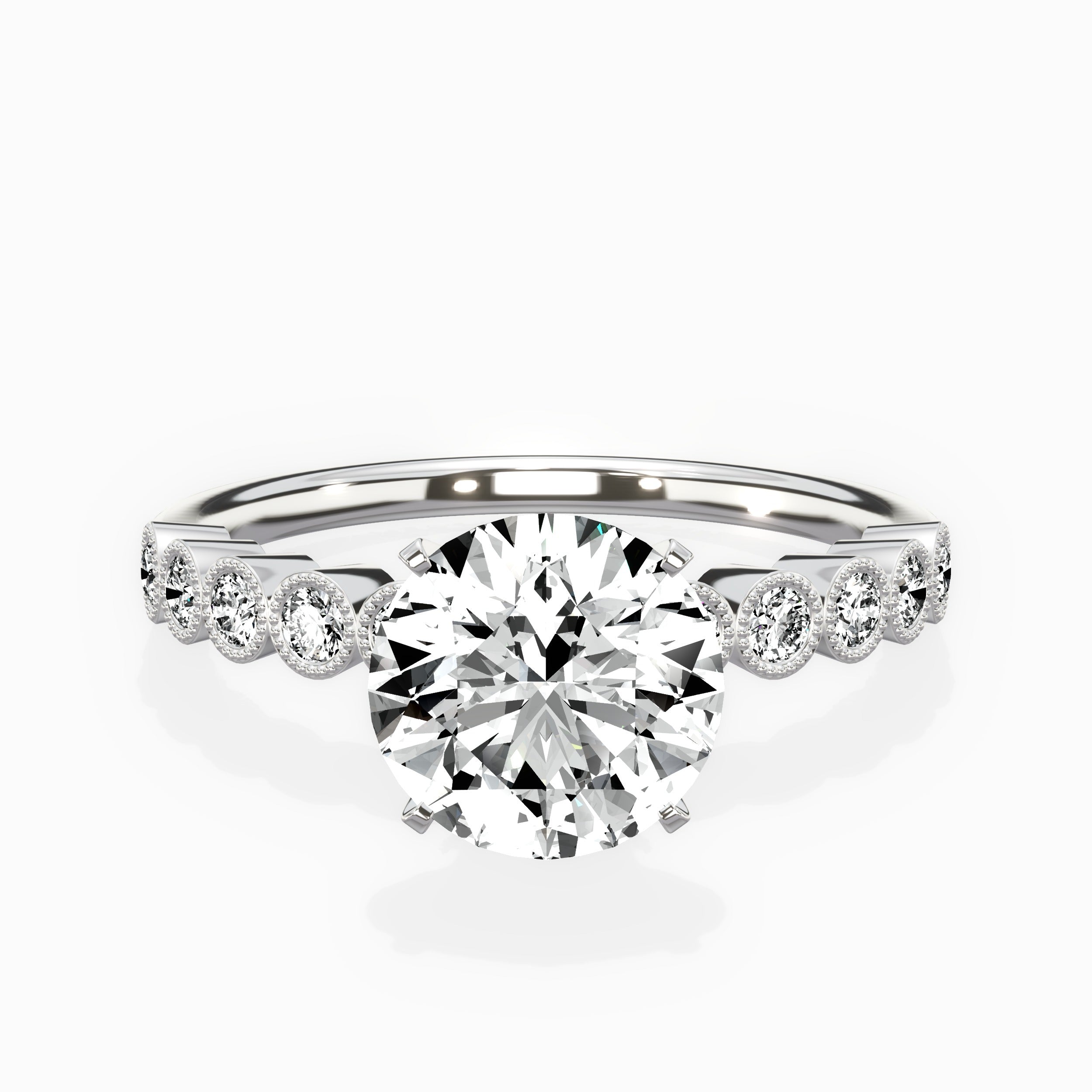 Bezel Vintage Style Engagement Ring