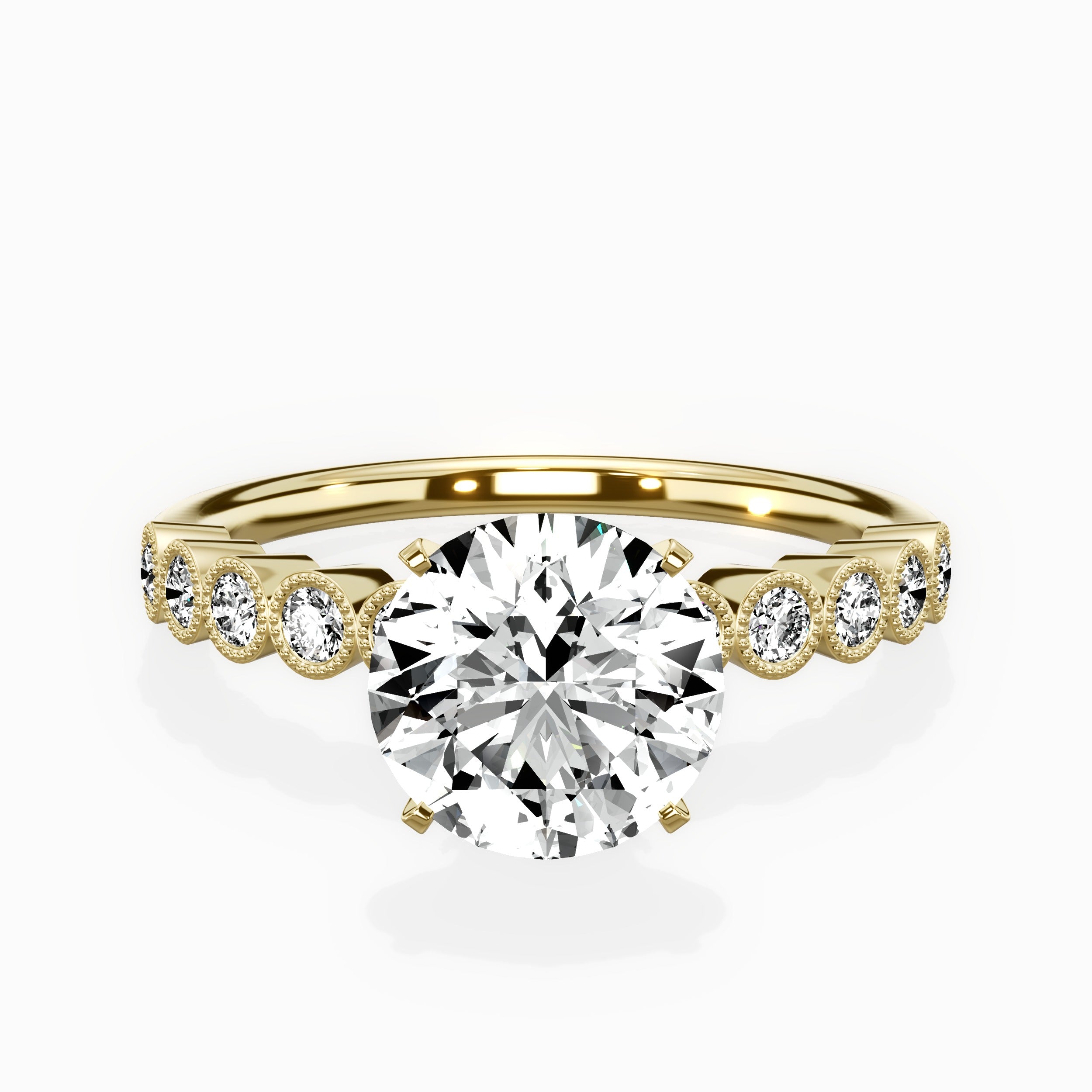 Bezel Vintage Style Engagement Ring