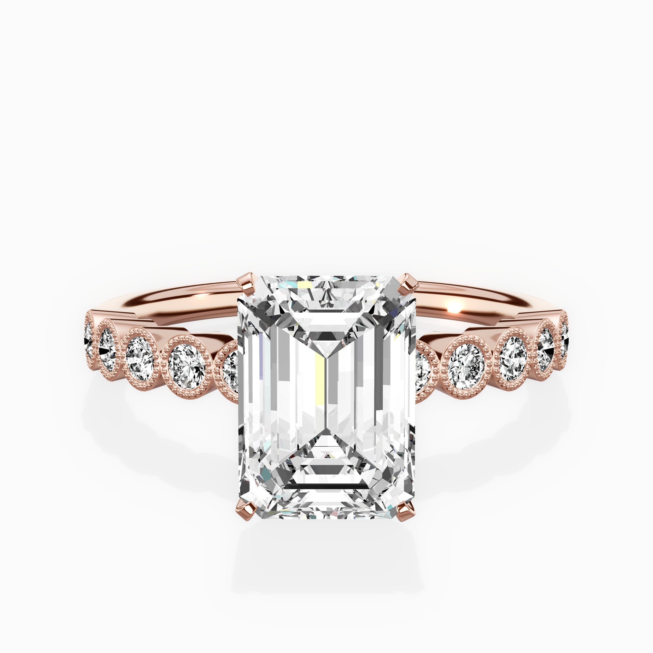 Bezel Vintage Style Engagement Ring