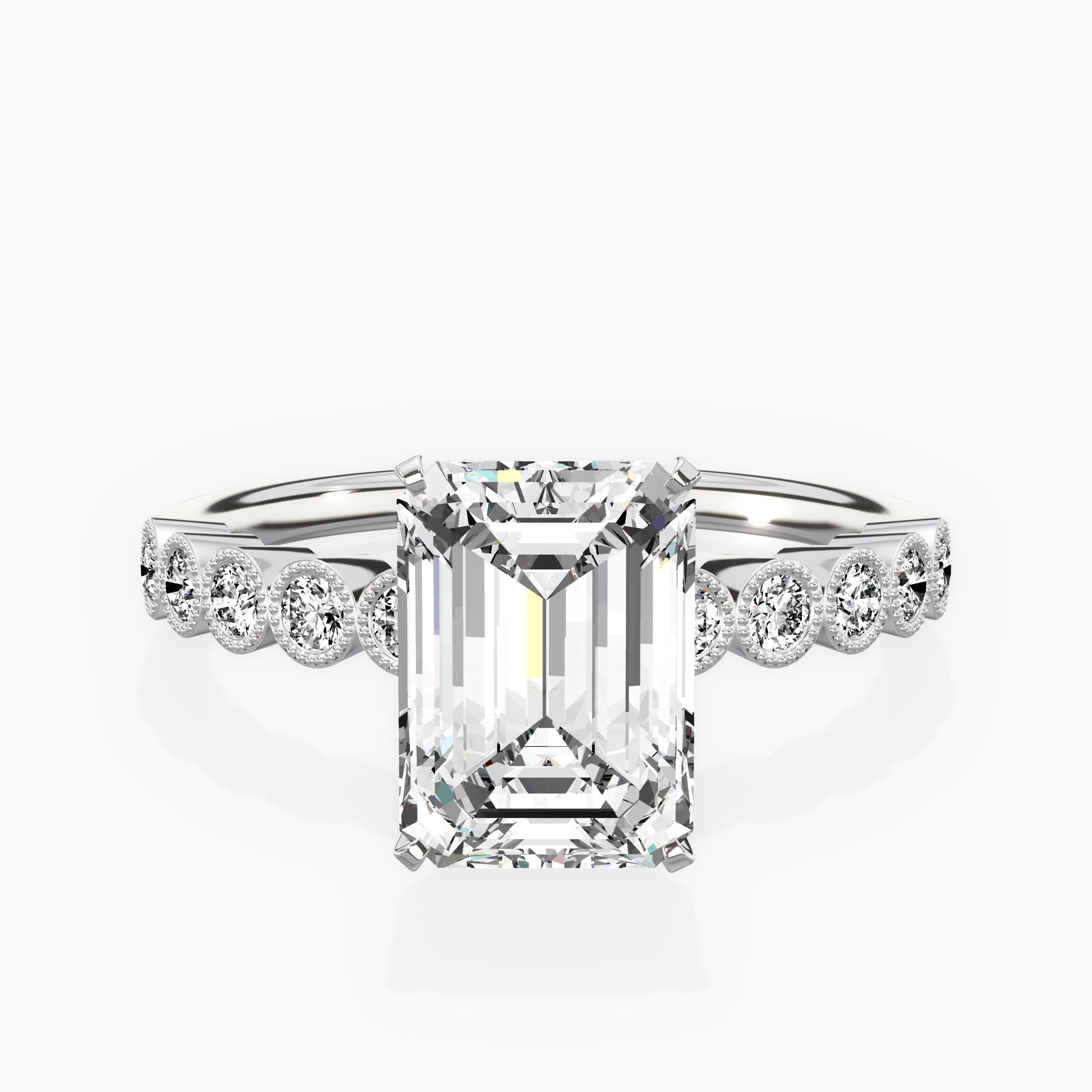 Bezel Vintage Style Engagement Ring