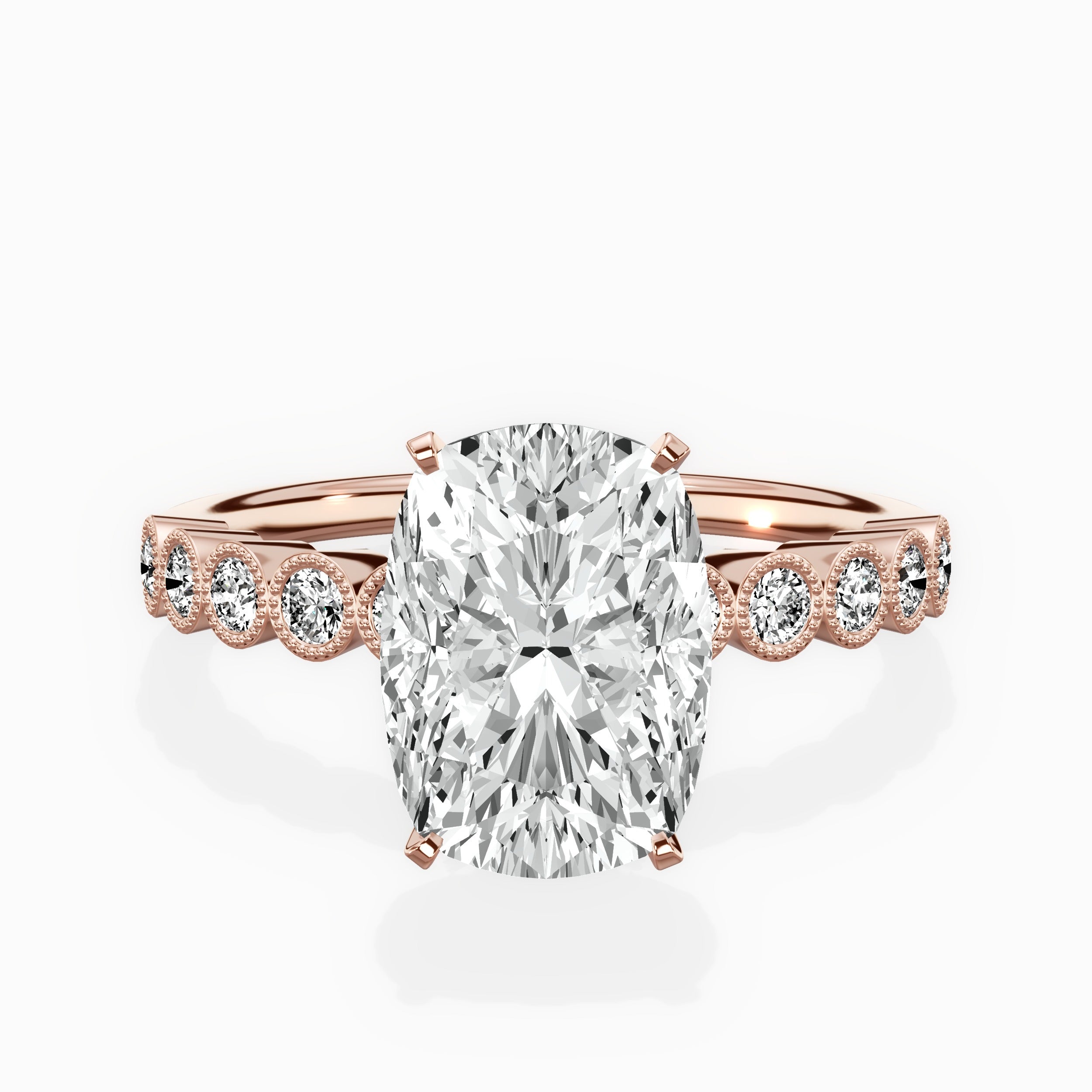 Bezel Vintage Style Engagement Ring