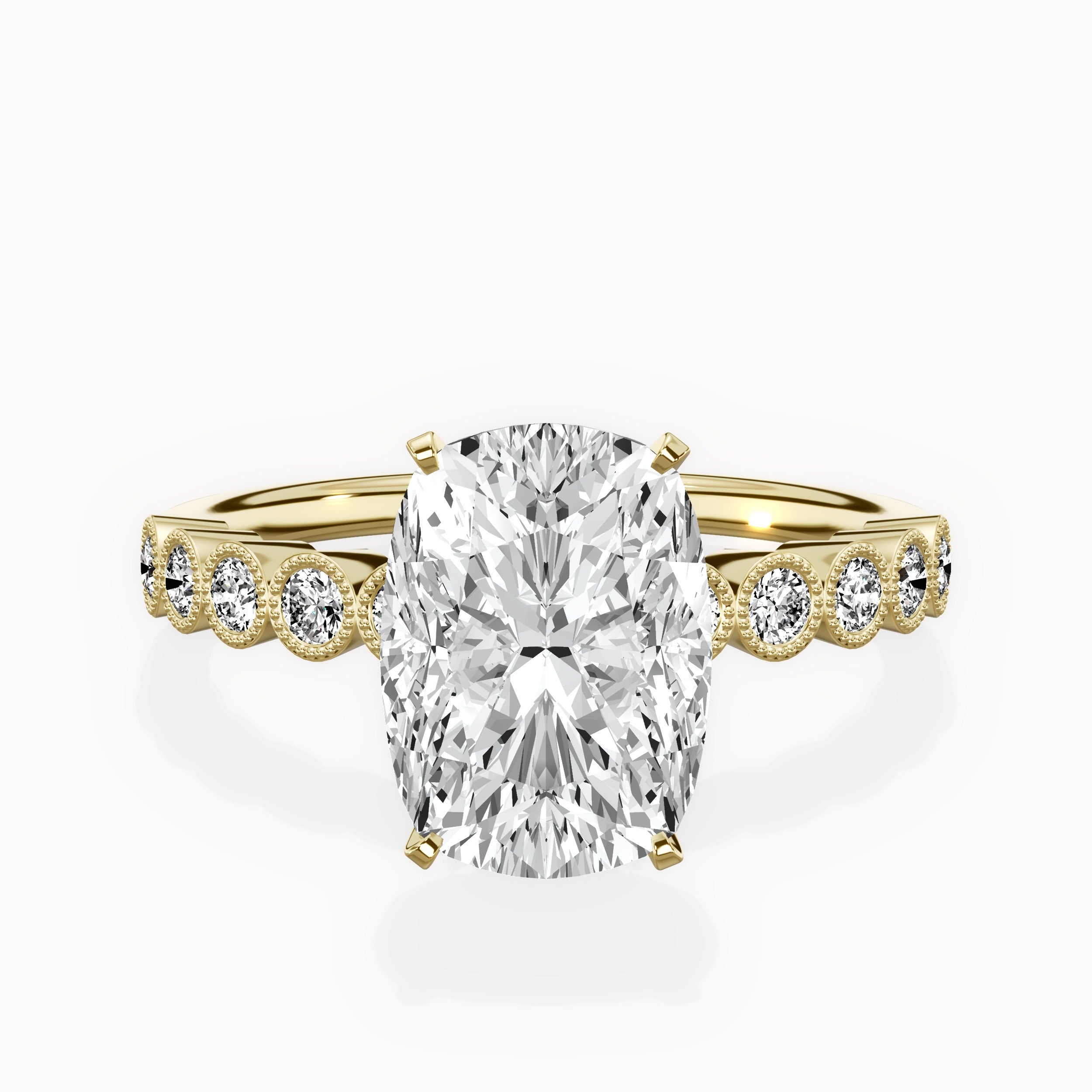 Bezel Vintage Style Engagement Ring