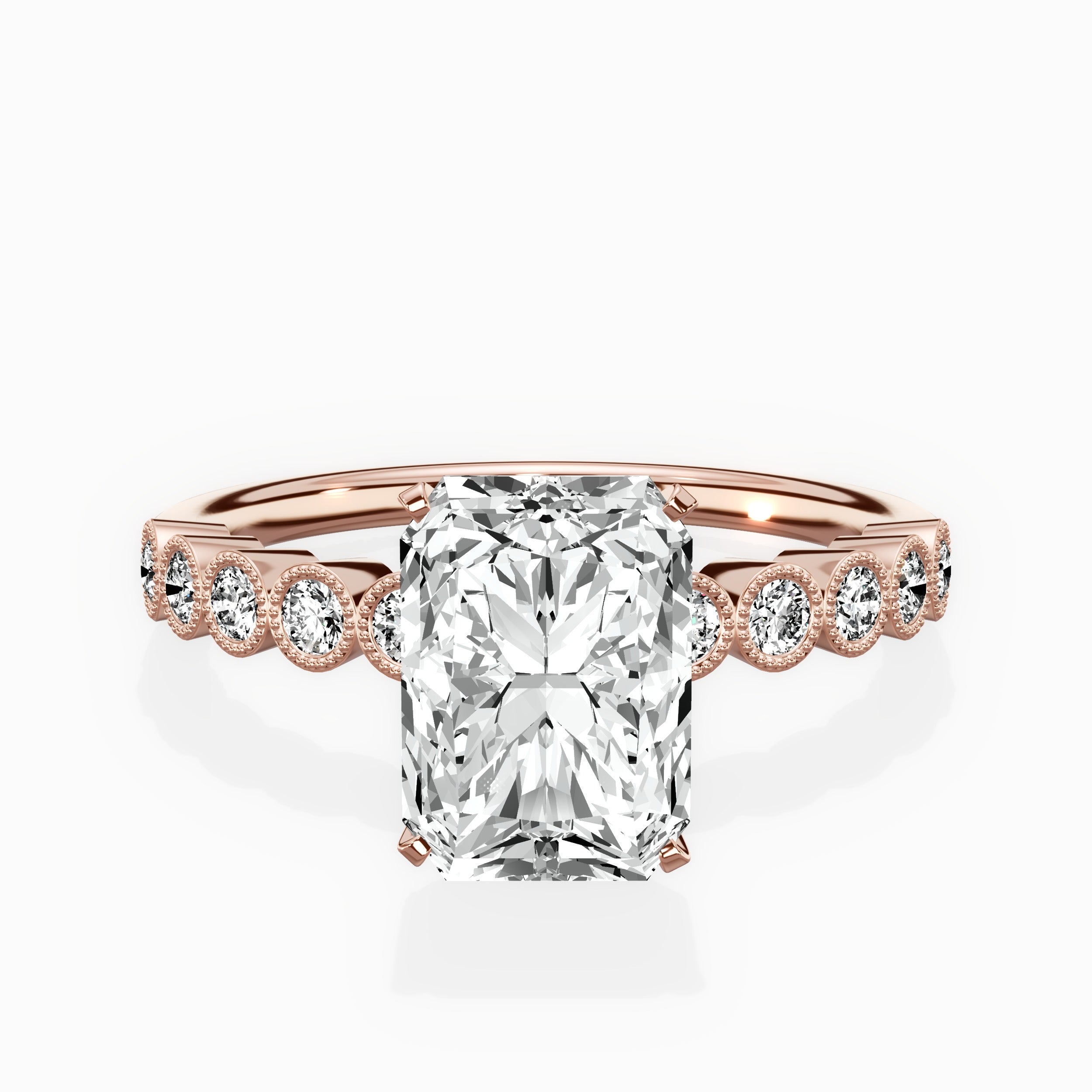 Bezel Vintage Style Engagement Ring