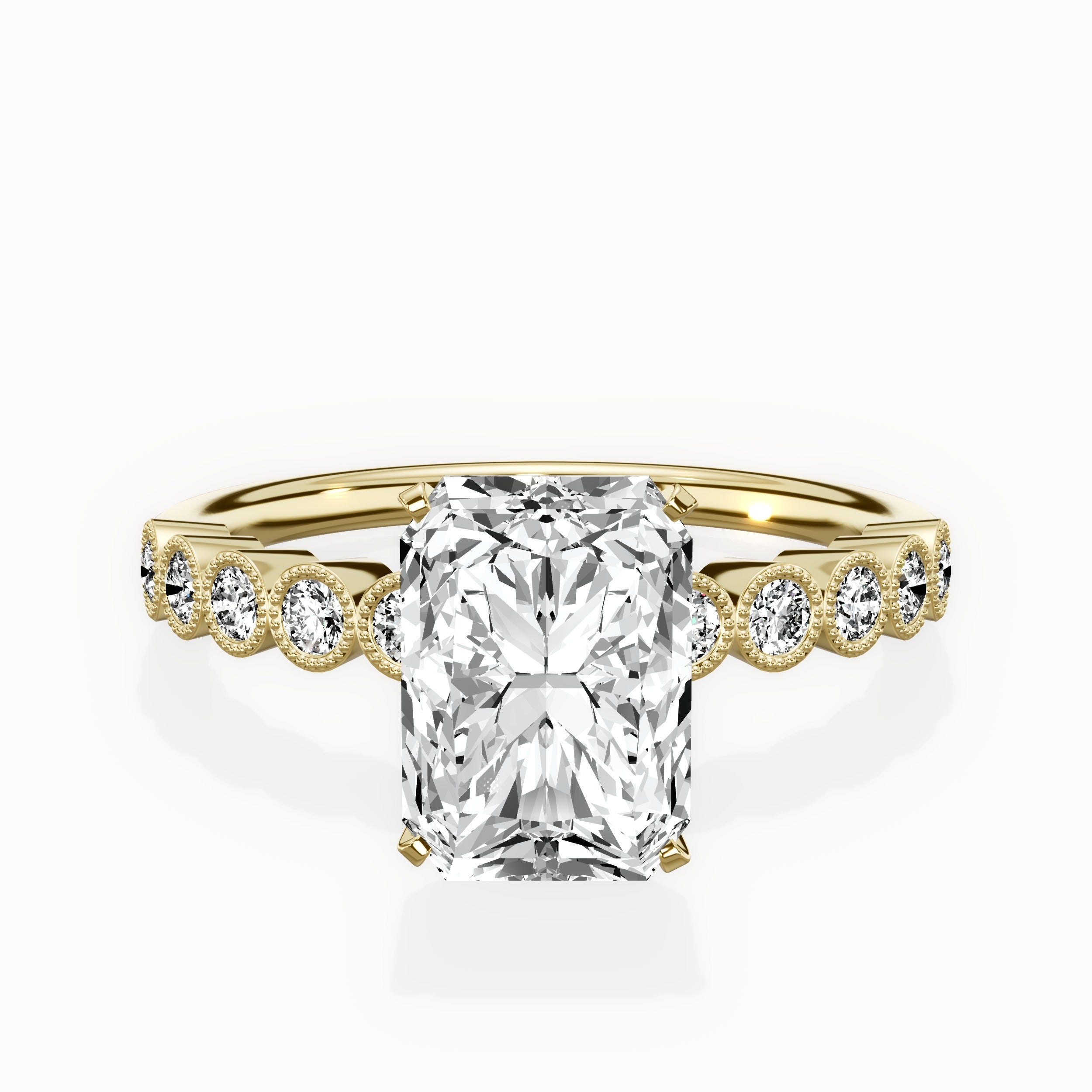 Bezel Vintage Style Engagement Ring