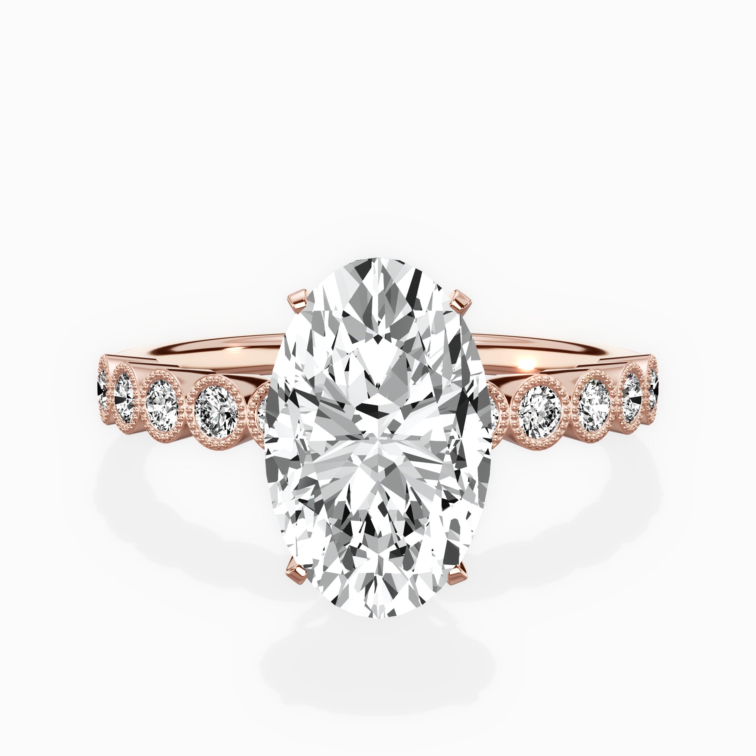 Bezel Vintage Style Engagement Ring