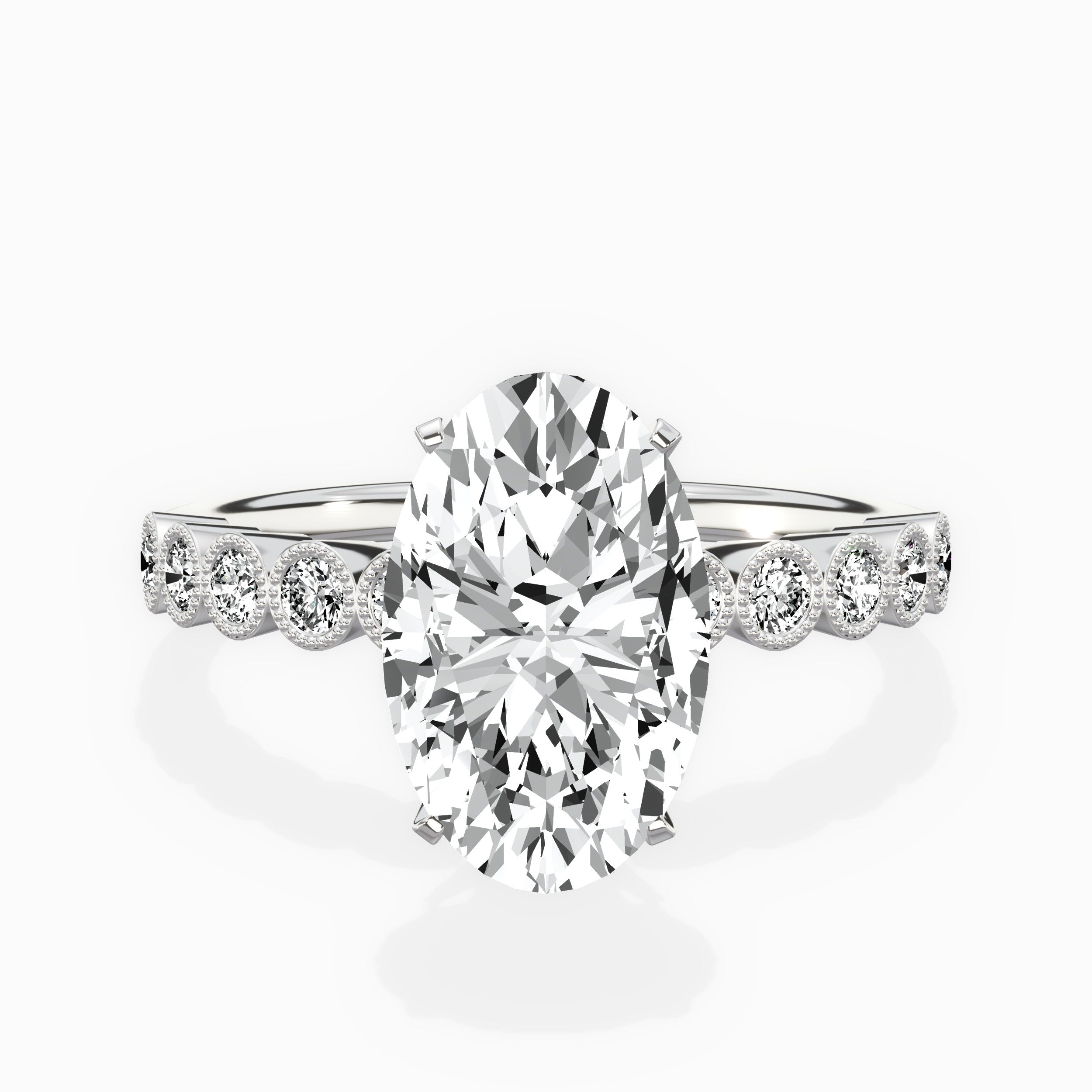 Bezel Vintage Style Engagement Ring
