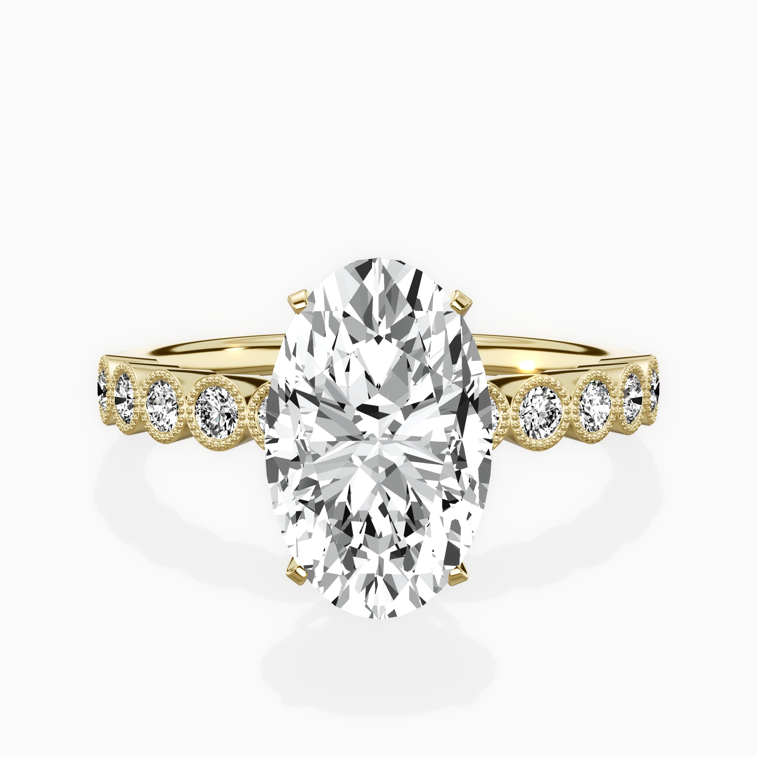 Bezel Vintage Style Engagement Ring