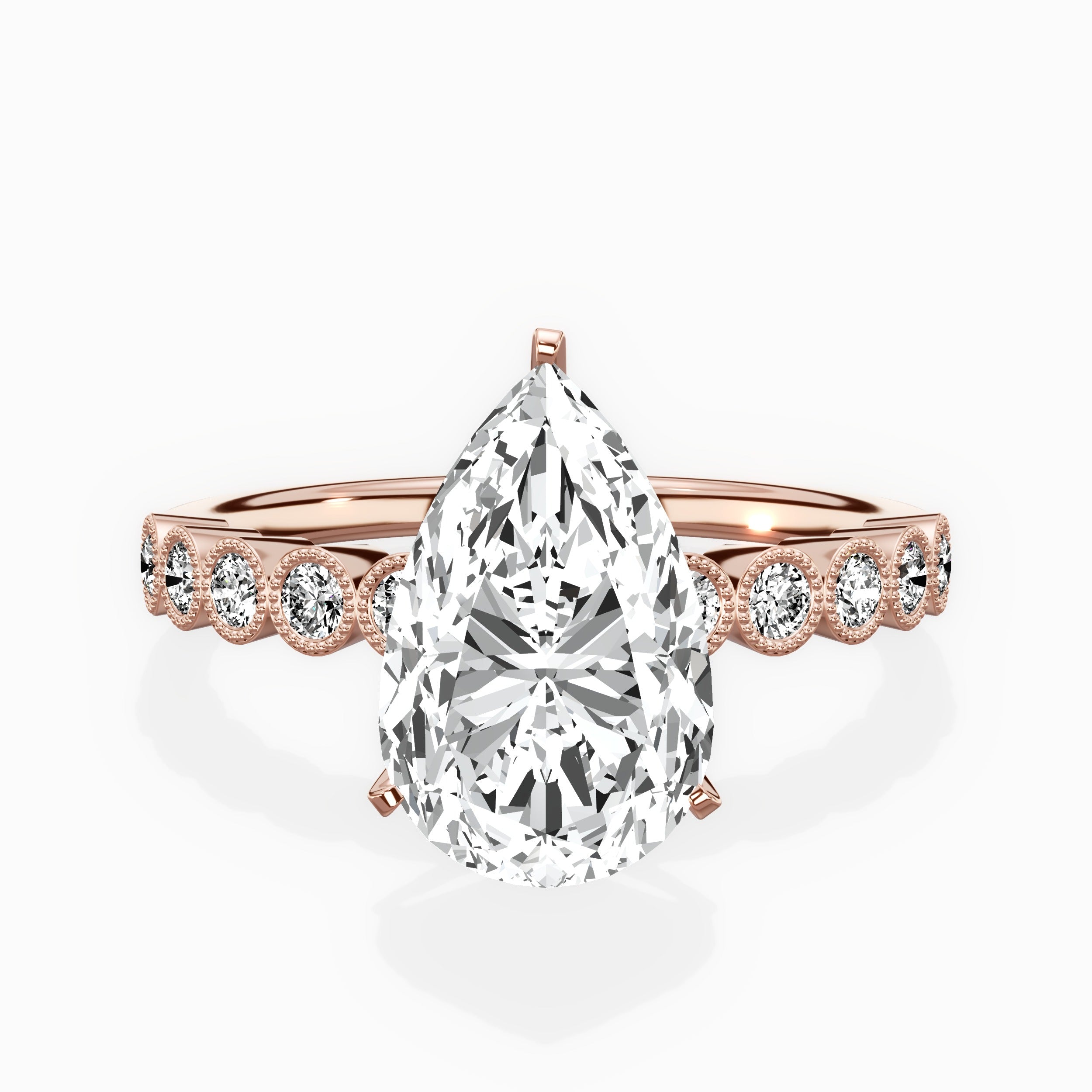 Bezel Vintage Style Engagement Ring