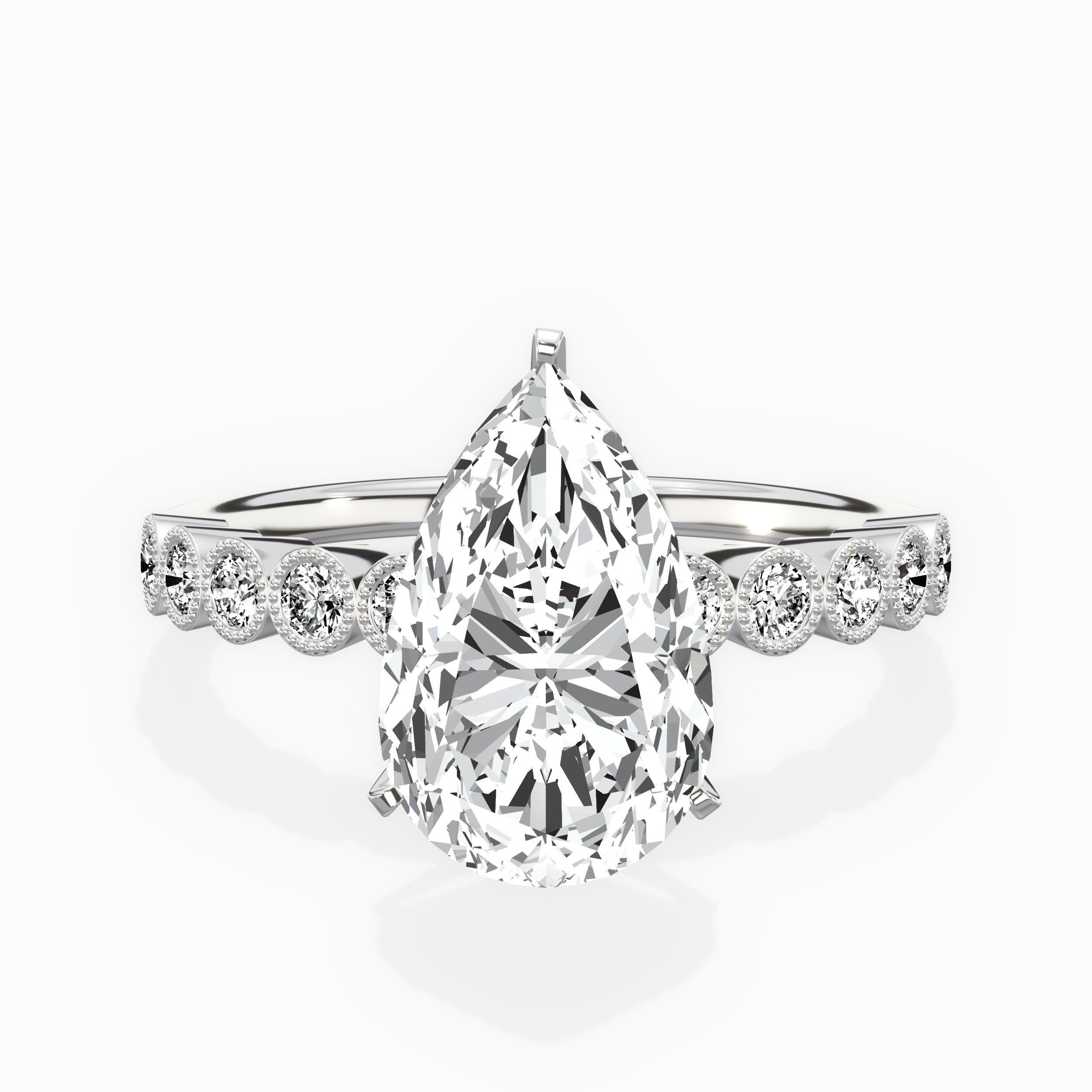 Bezel Vintage Style Engagement Ring