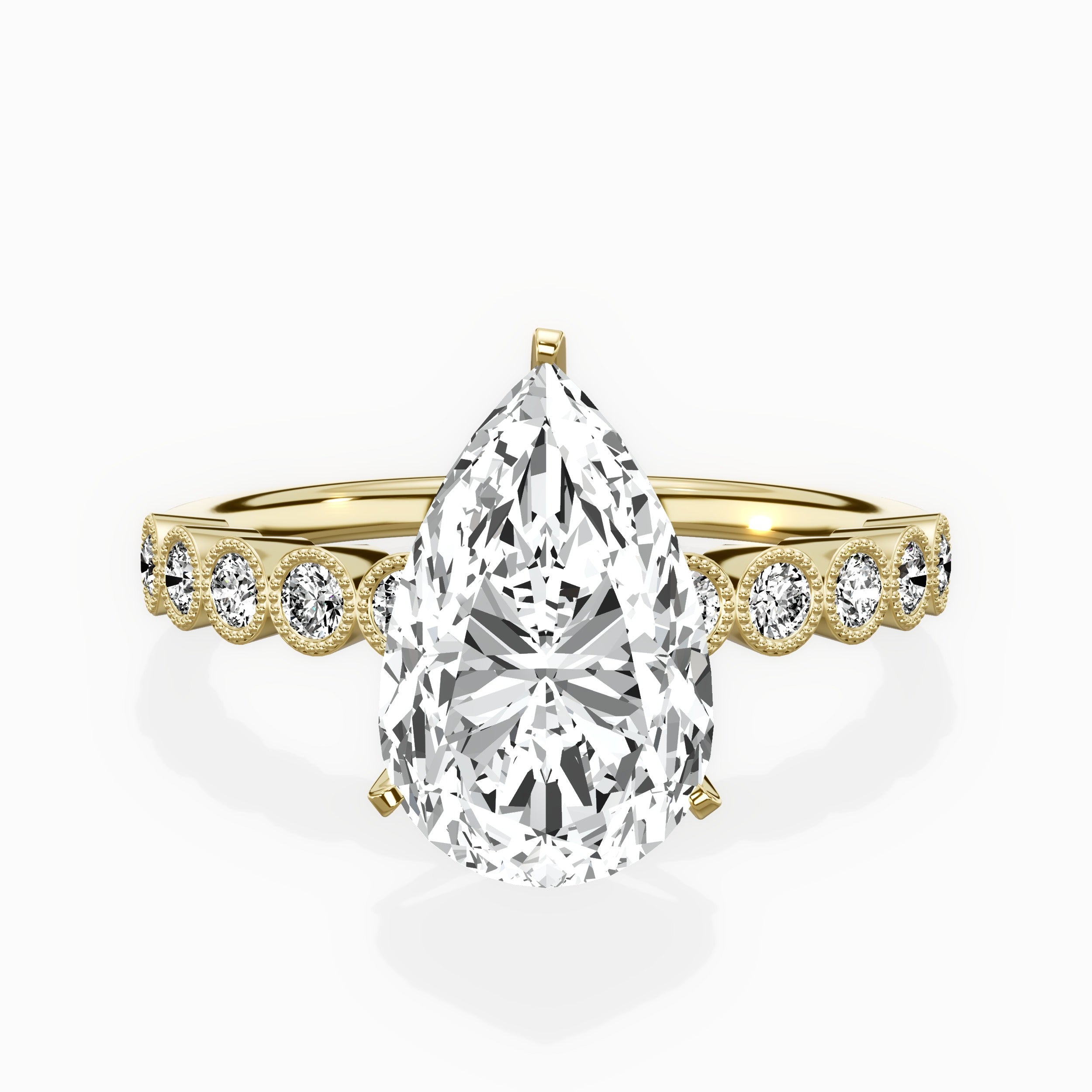 Bezel Vintage Style Engagement Ring