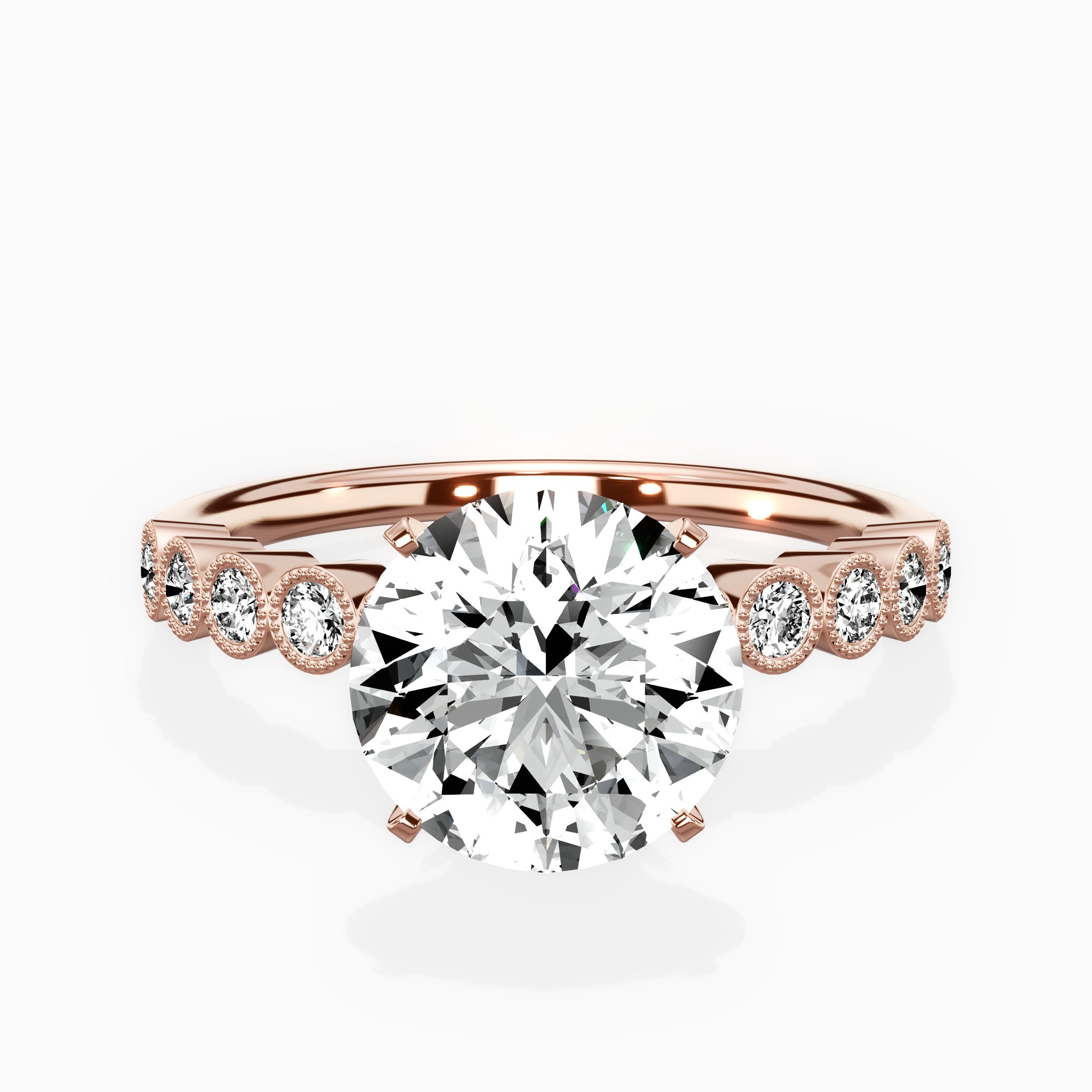 Bezel Vintage Style Engagement Ring