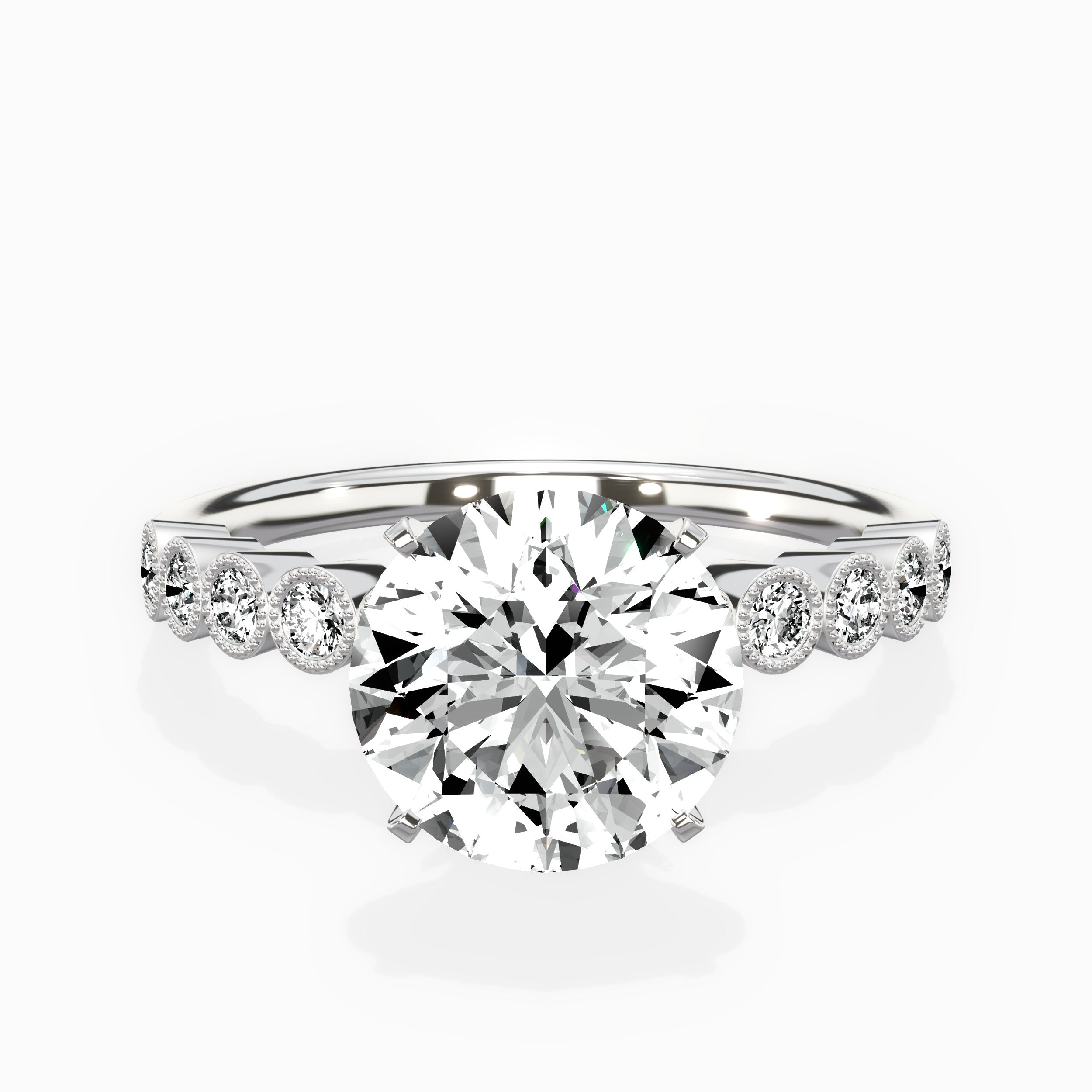 Bezel Vintage Style Engagement Ring