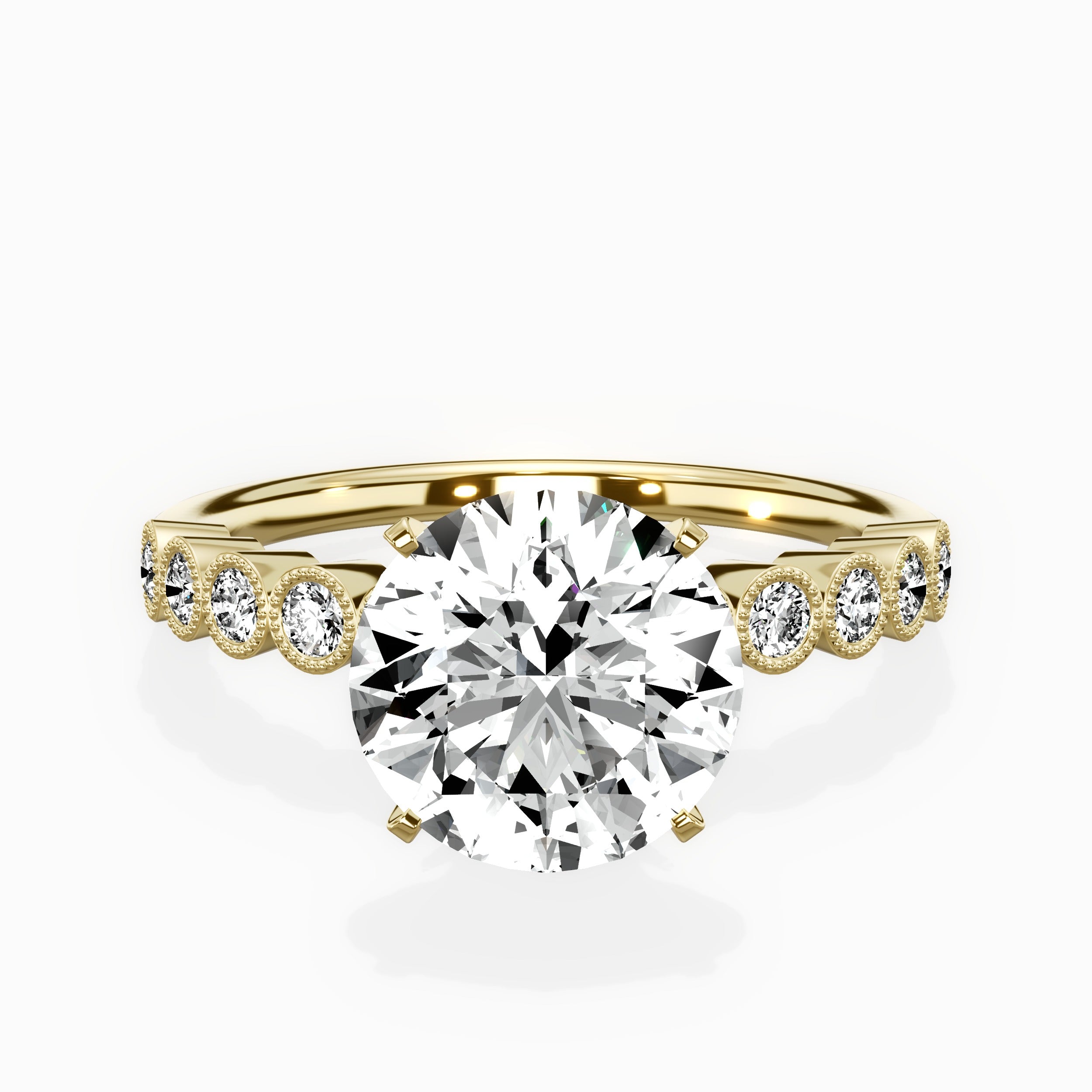 Bezel Vintage Style Engagement Ring