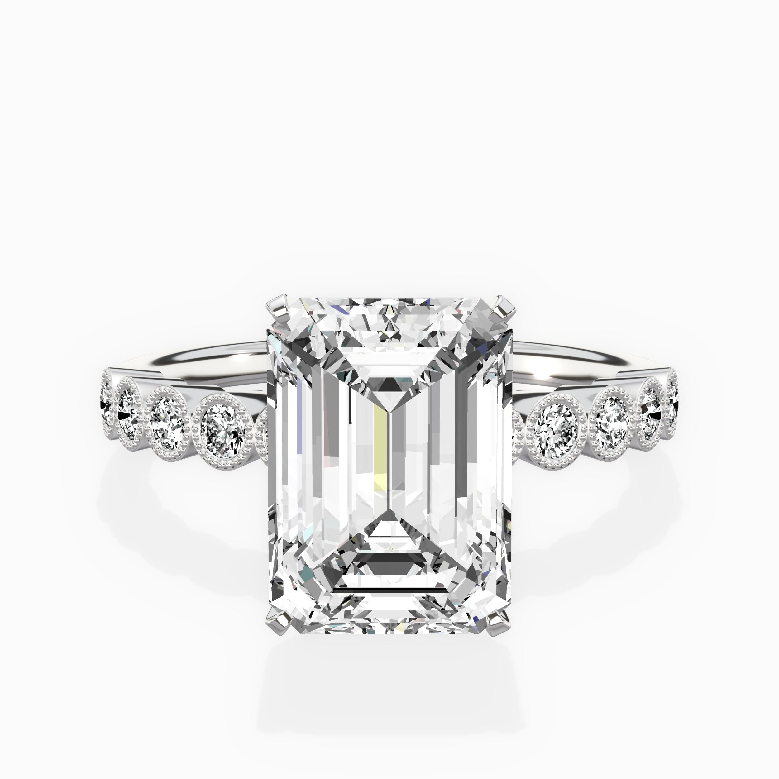 Bezel Vintage Style Engagement Ring