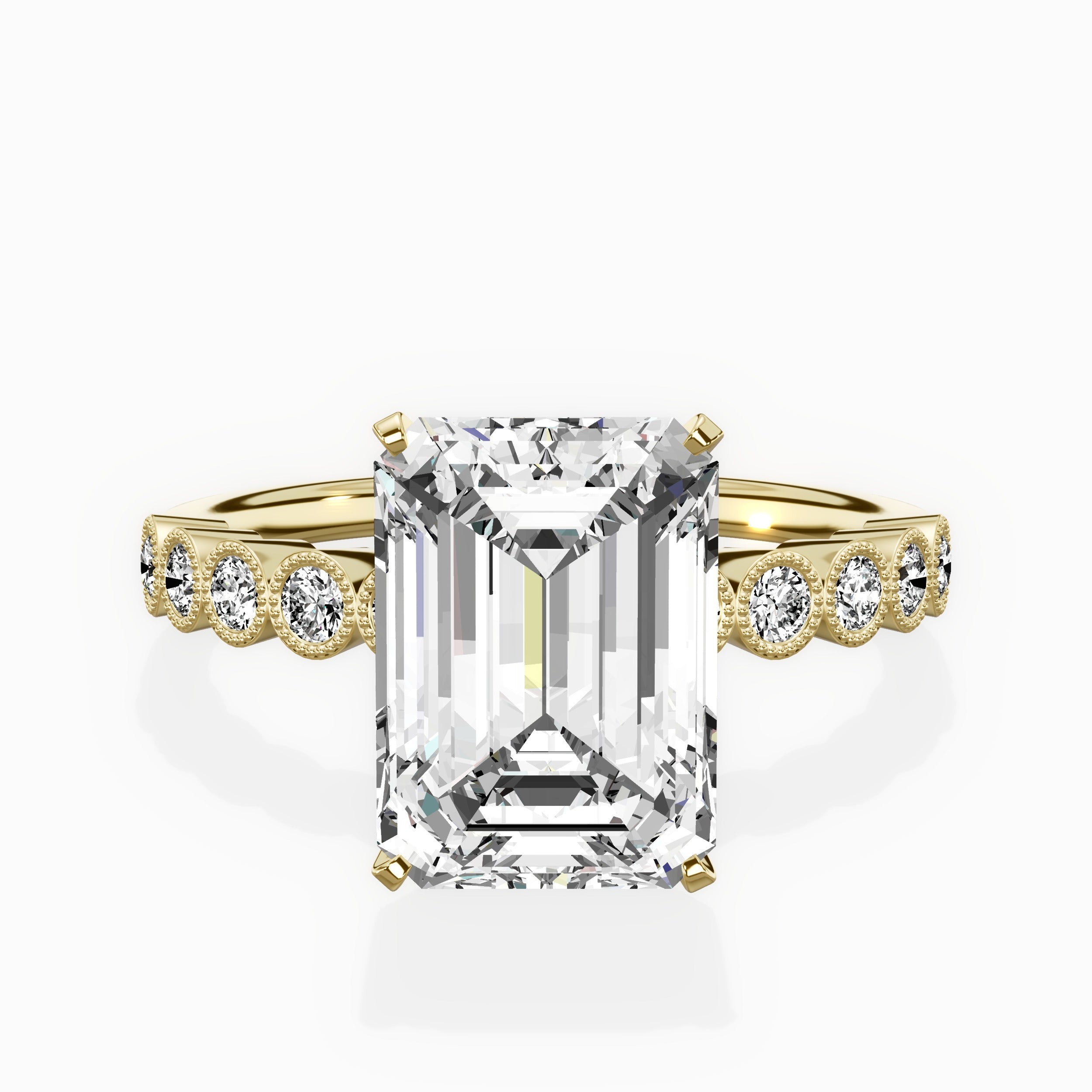 Bezel Vintage Style Engagement Ring