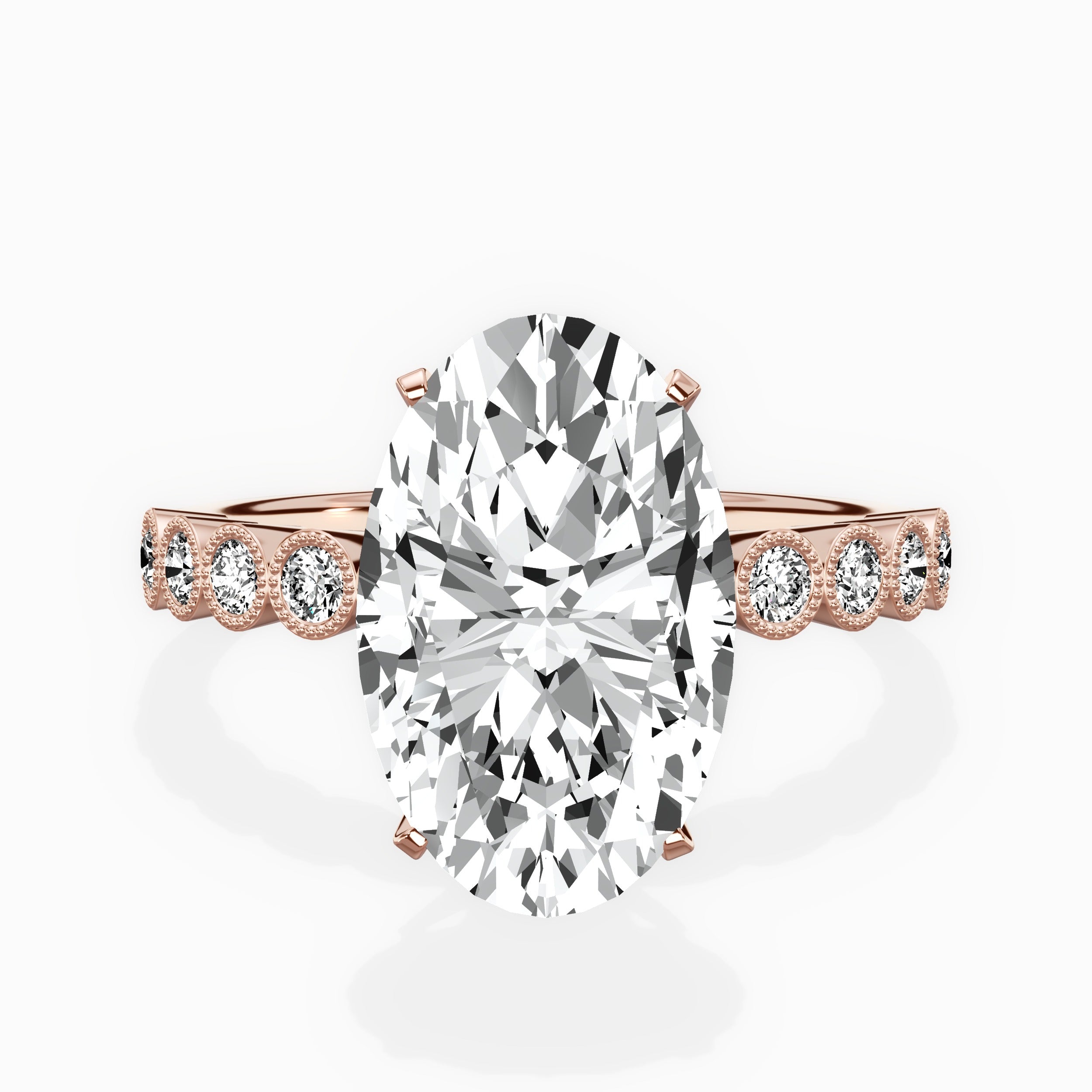 Bezel Vintage Style Engagement Ring