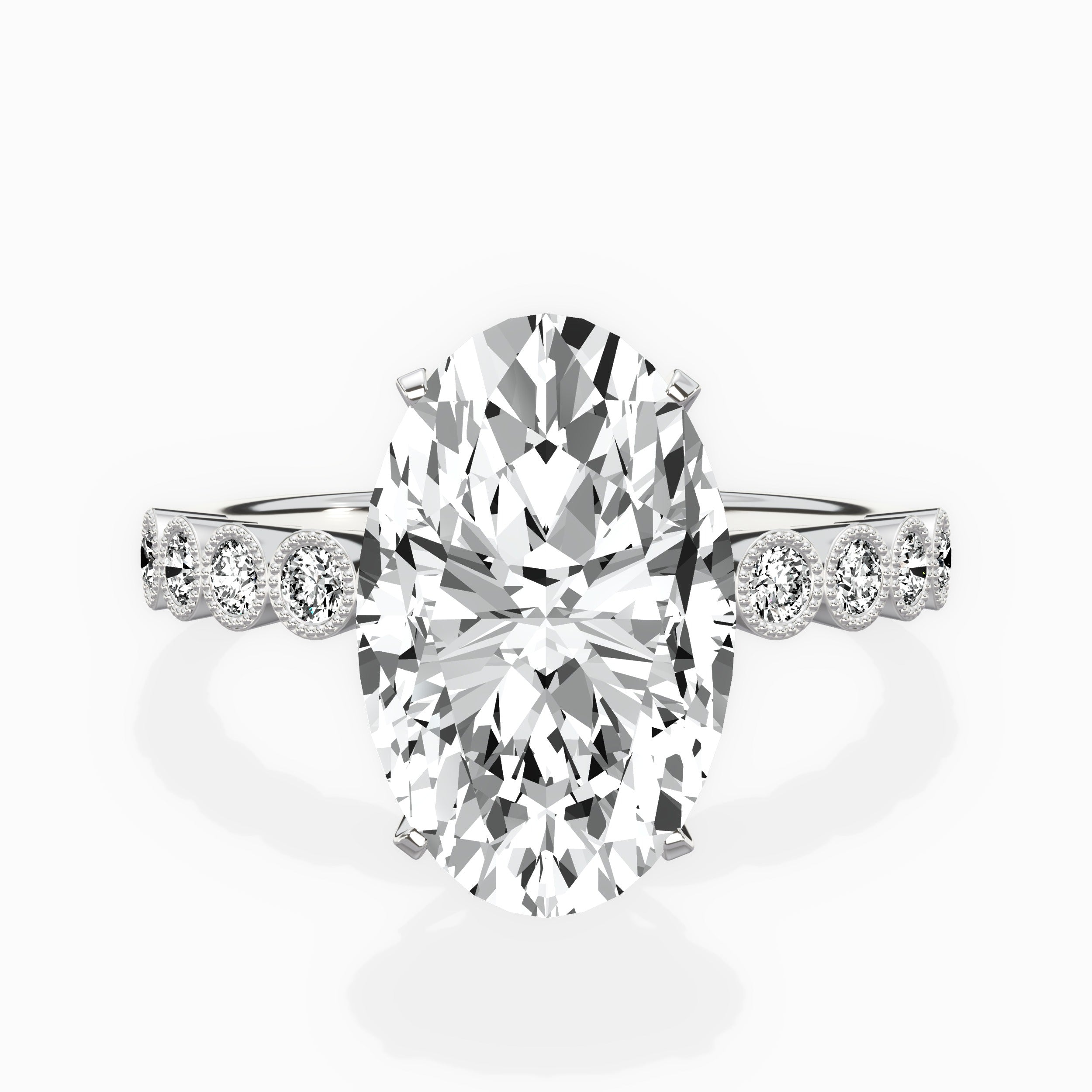 Bezel Vintage Style Engagement Ring