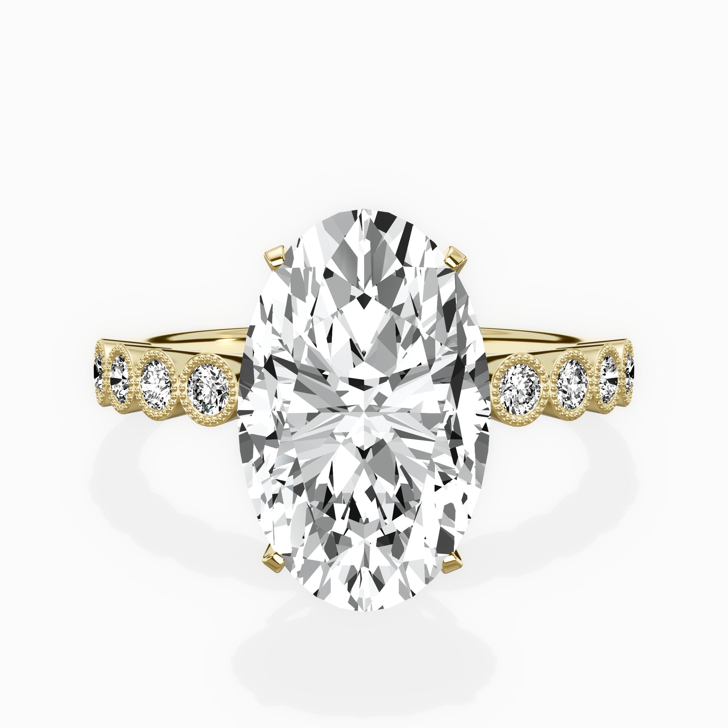 Bezel Vintage Style Engagement Ring