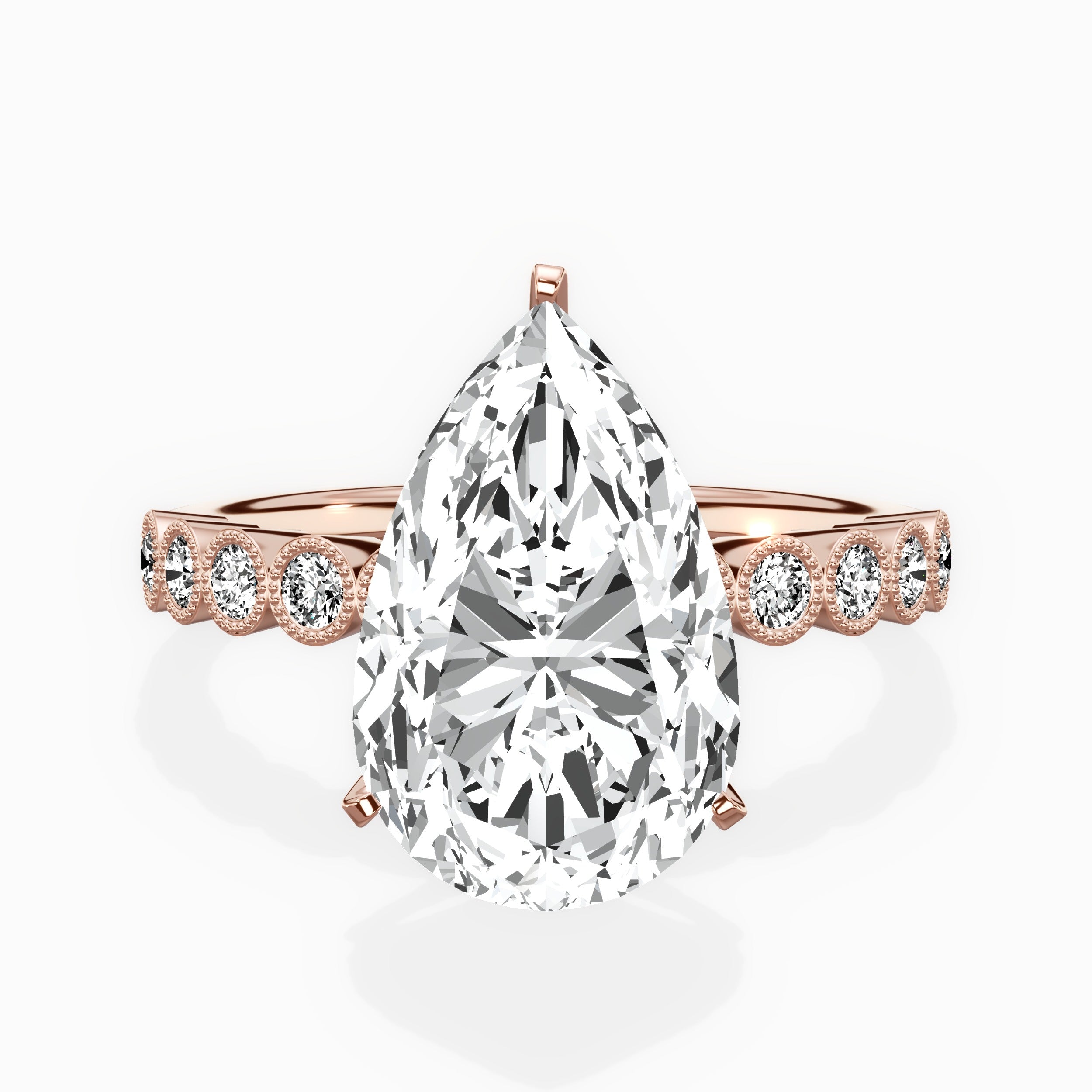Bezel Vintage Style Engagement Ring