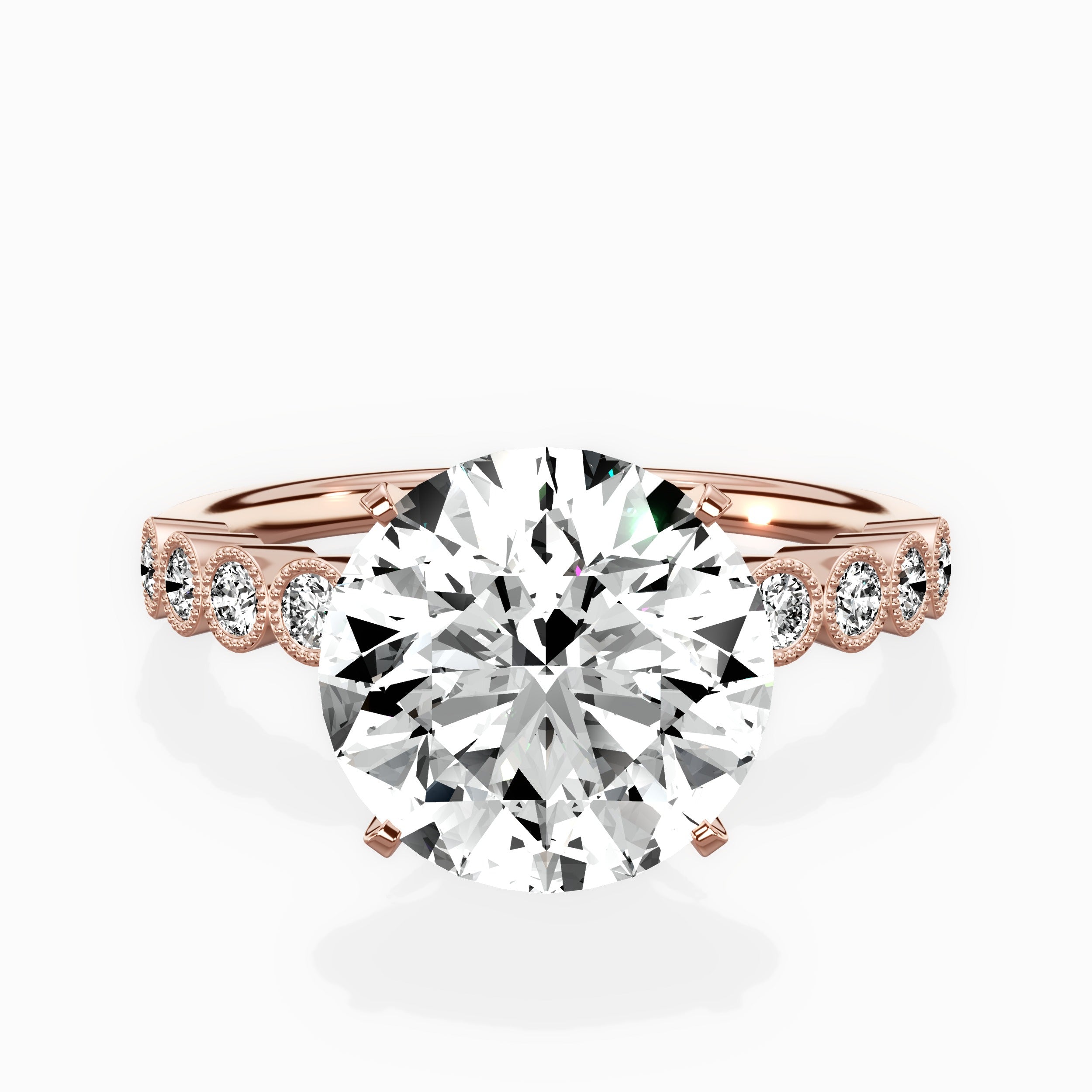 Bezel Vintage Style Engagement Ring