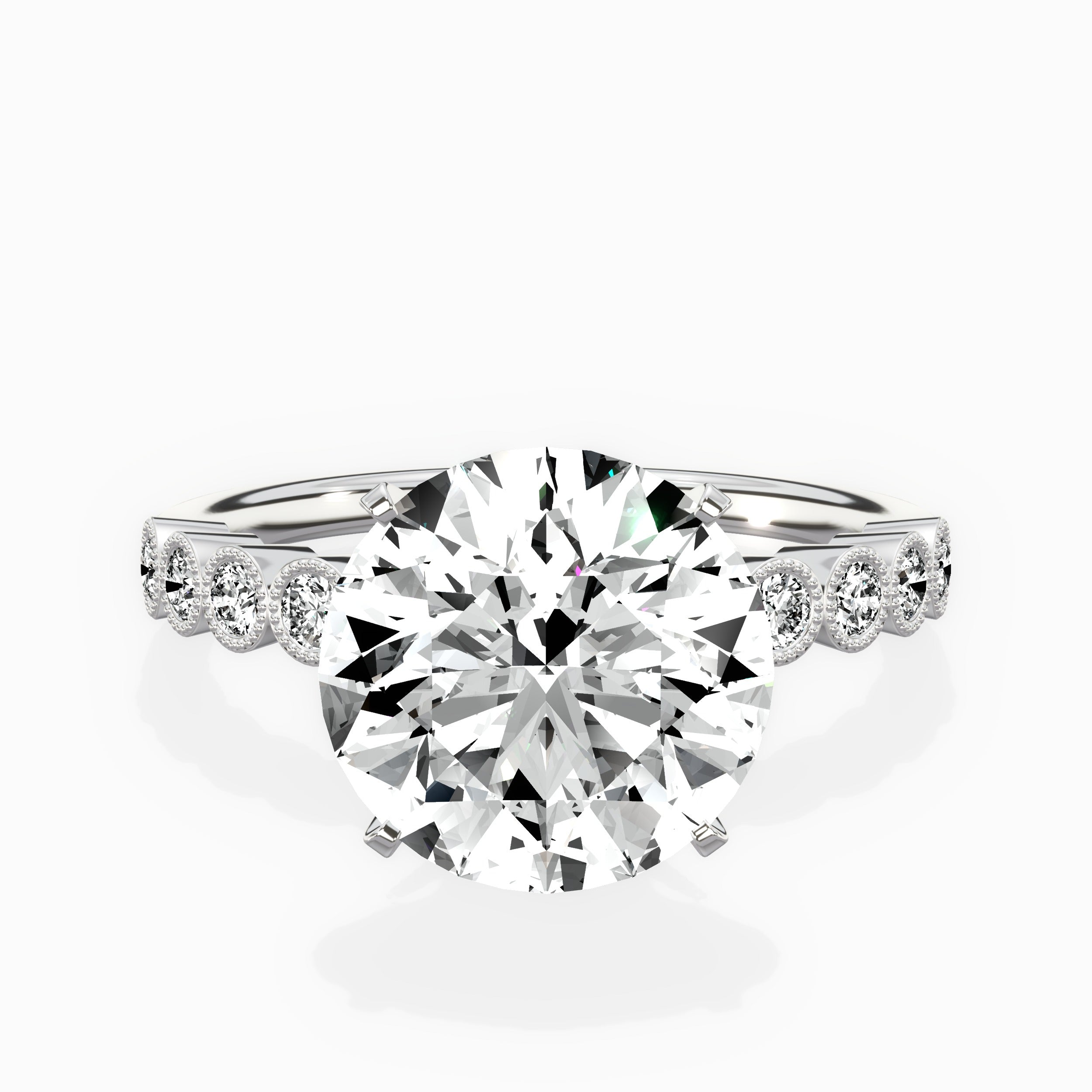 Bezel Vintage Style Engagement Ring