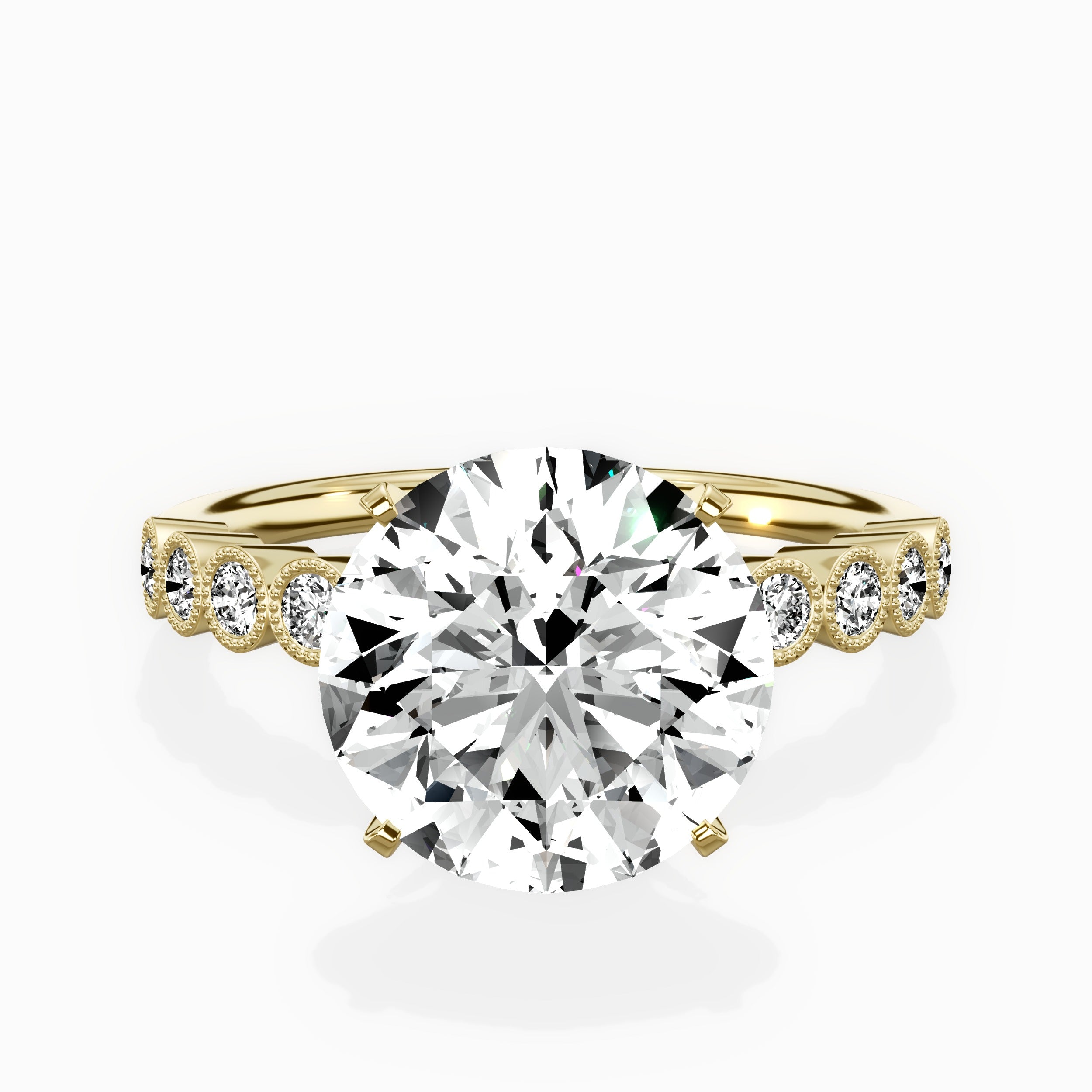 Bezel Vintage Style Engagement Ring