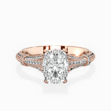 Six Prong Vintage Style Engagement Ring