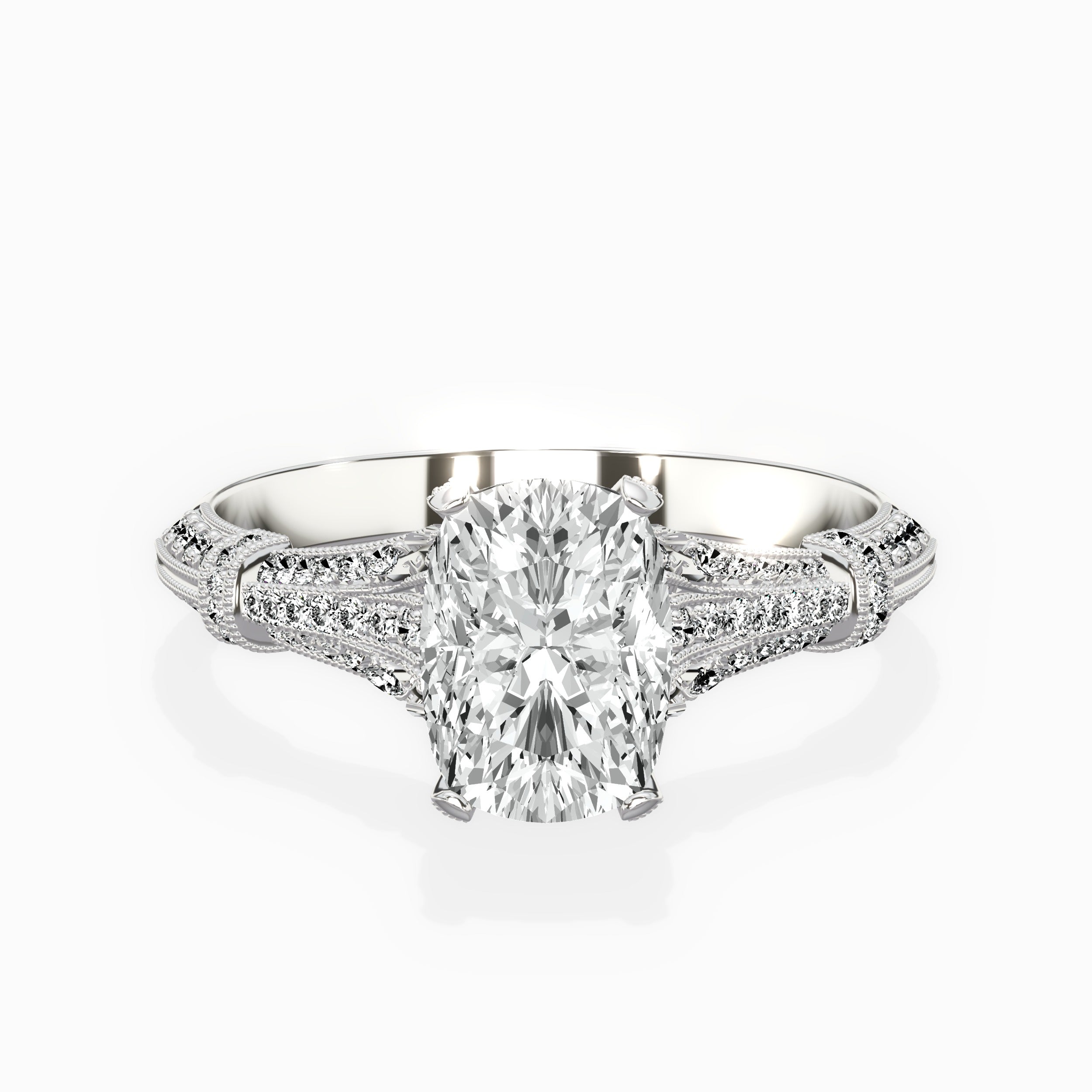 Six Prong Vintage Style Engagement Ring