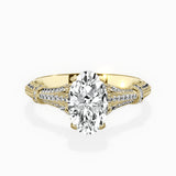 Six Prong Vintage Style Engagement Ring