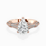 Six Prong Vintage Style Engagement Ring