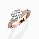 Six Prong Vintage Style Engagement Ring