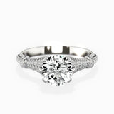 Six Prong Vintage Style Engagement Ring