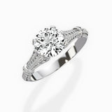 Six Prong Vintage Style Engagement Ring