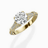 Six Prong Vintage Style Engagement Ring