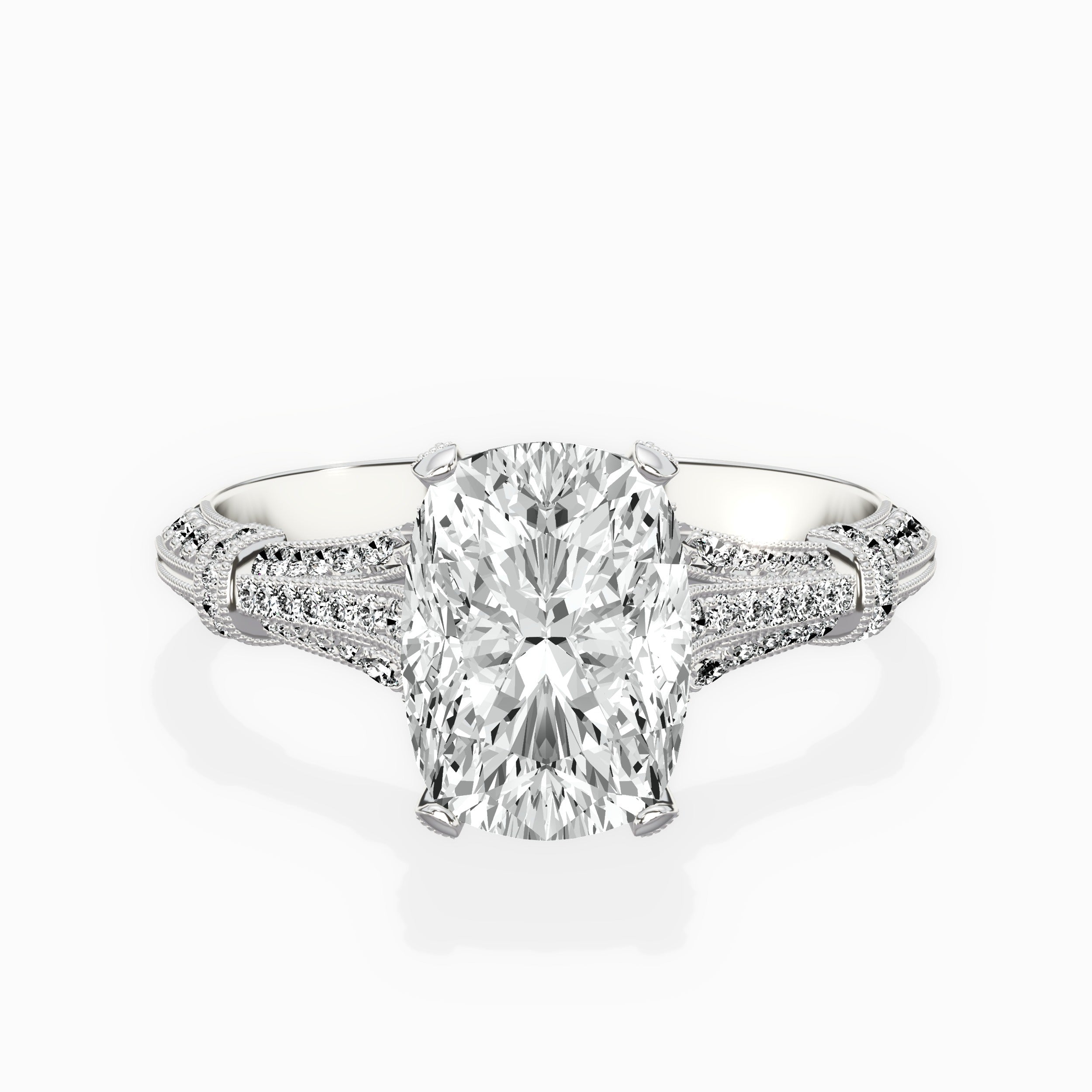 Six Prong Vintage Style Engagement Ring