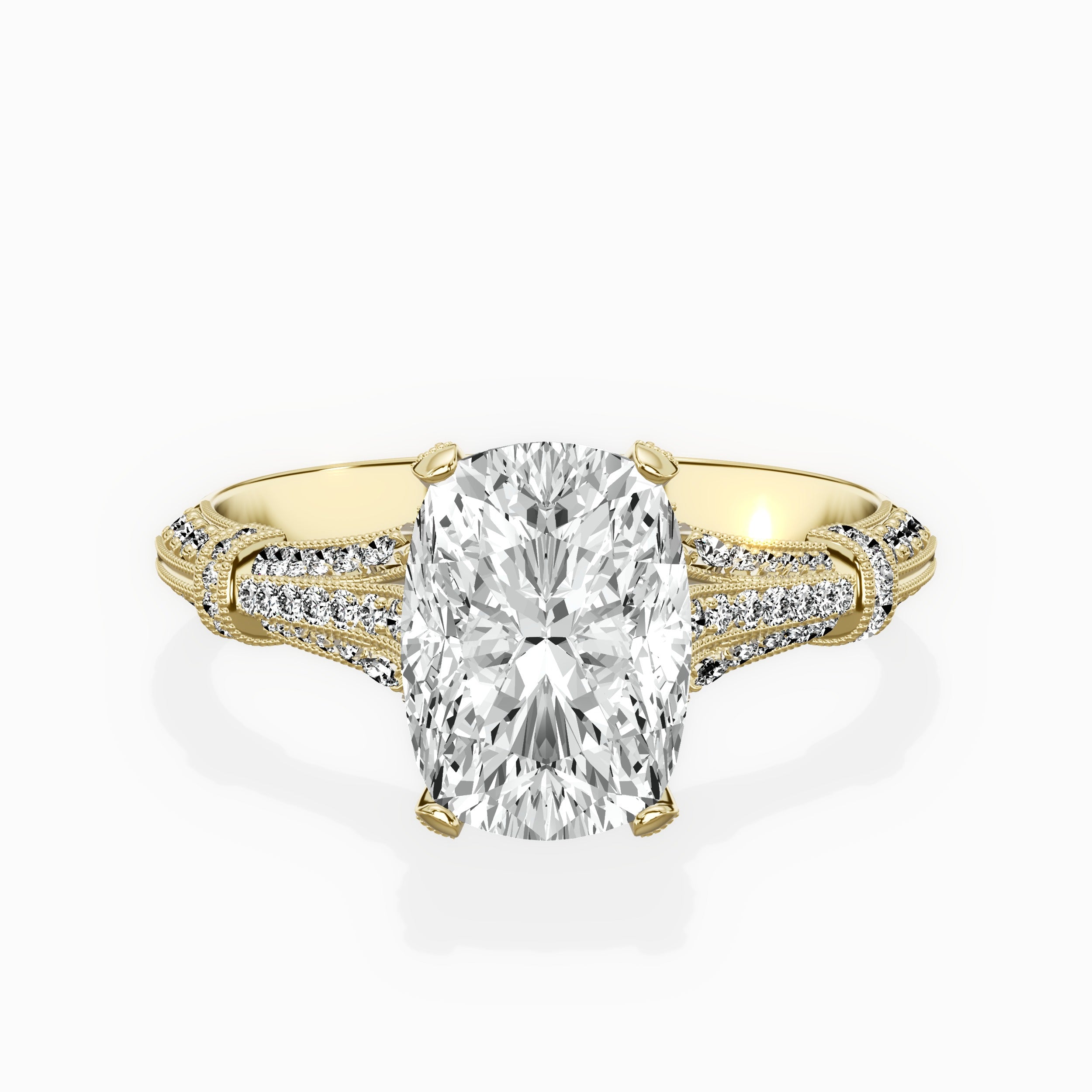 Six Prong Vintage Style Engagement Ring