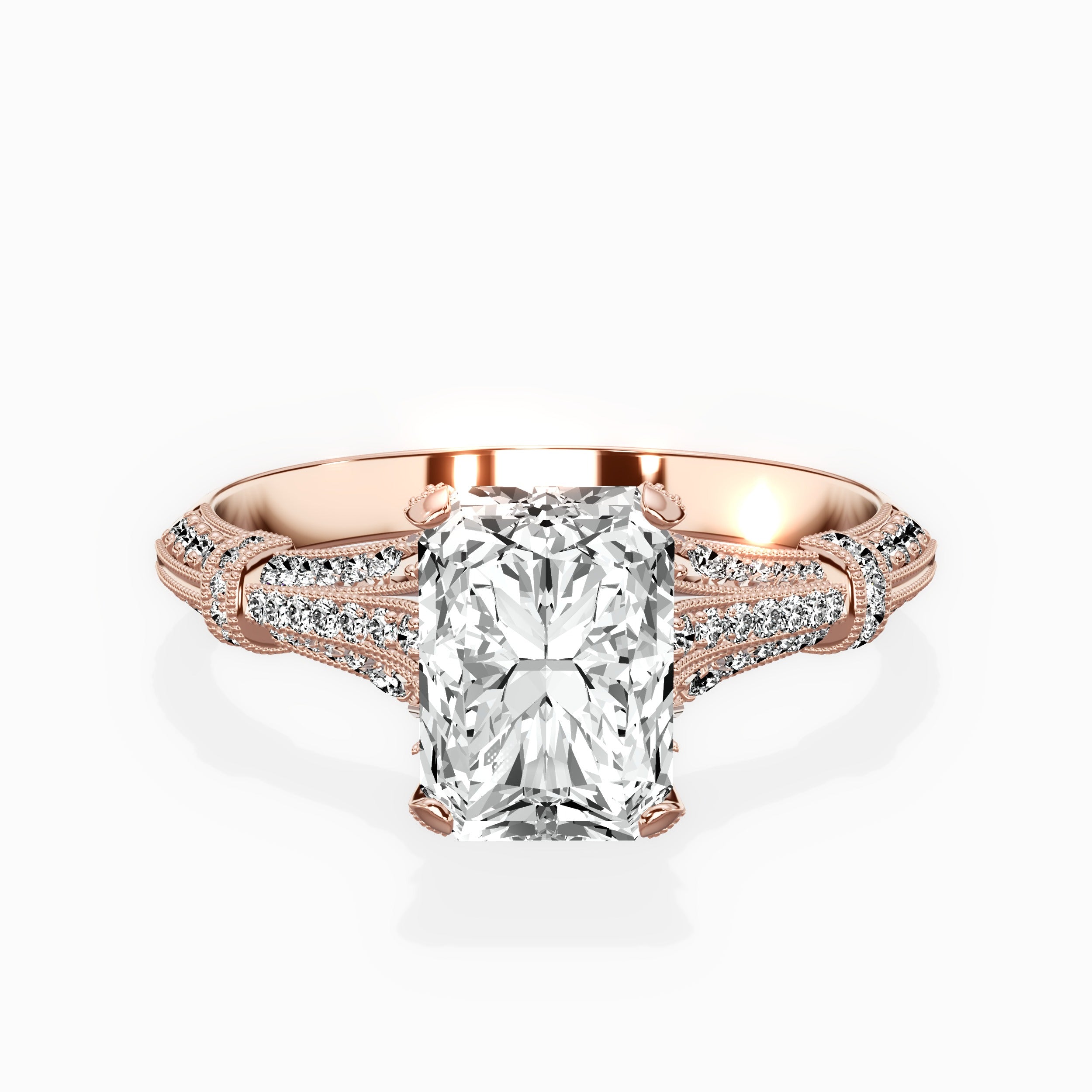 Six Prong Vintage Style Engagement Ring