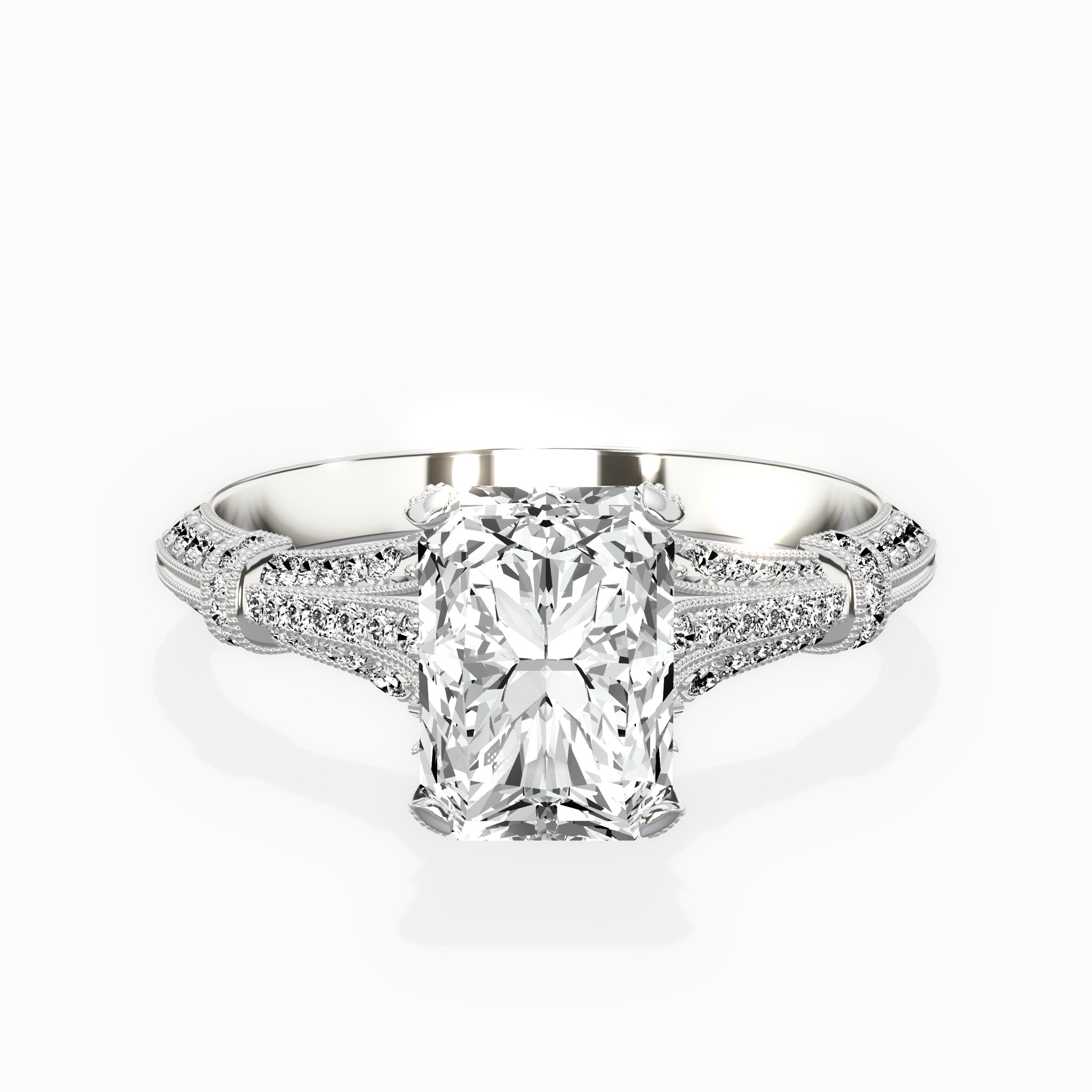 Six Prong Vintage Style Engagement Ring