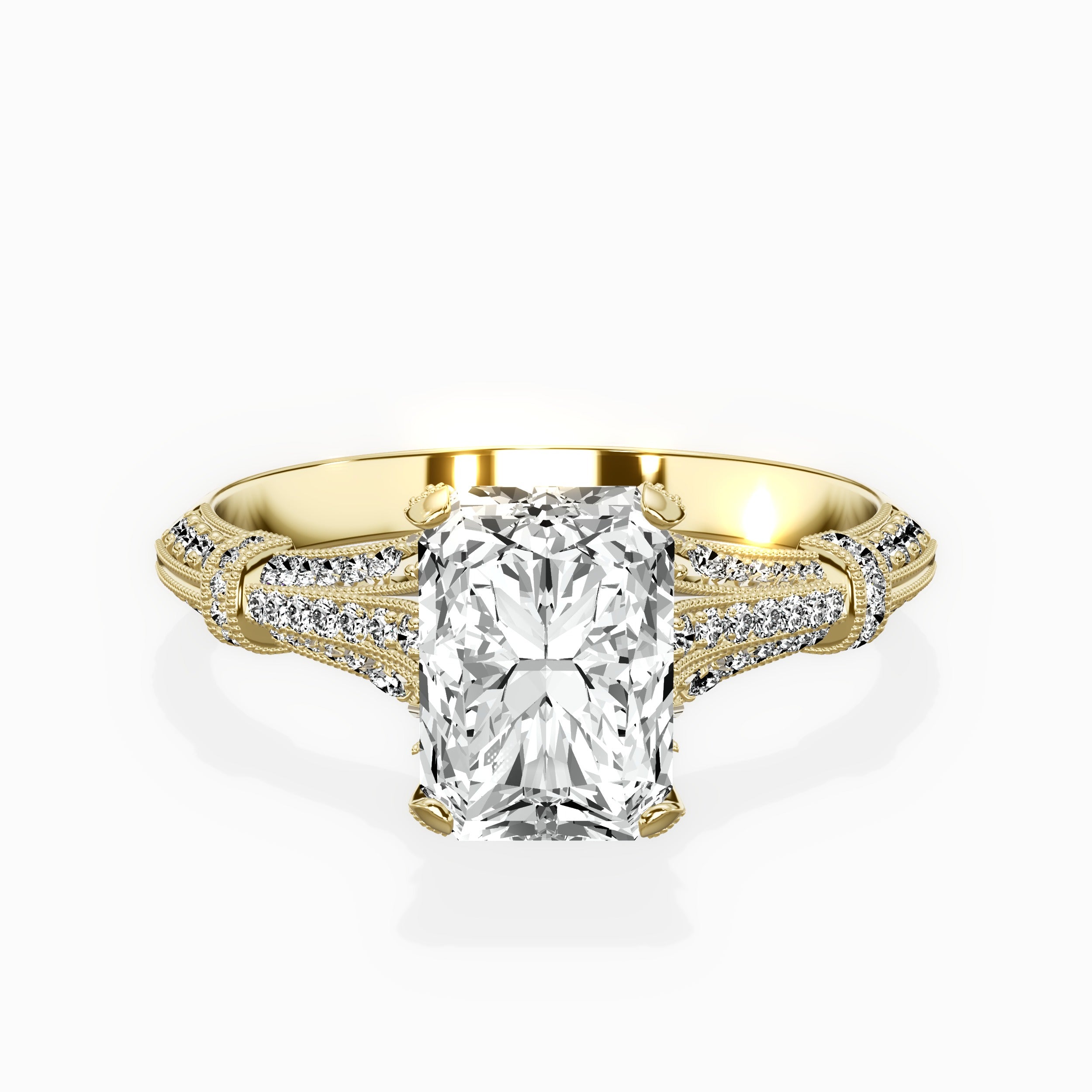 Six Prong Vintage Style Engagement Ring