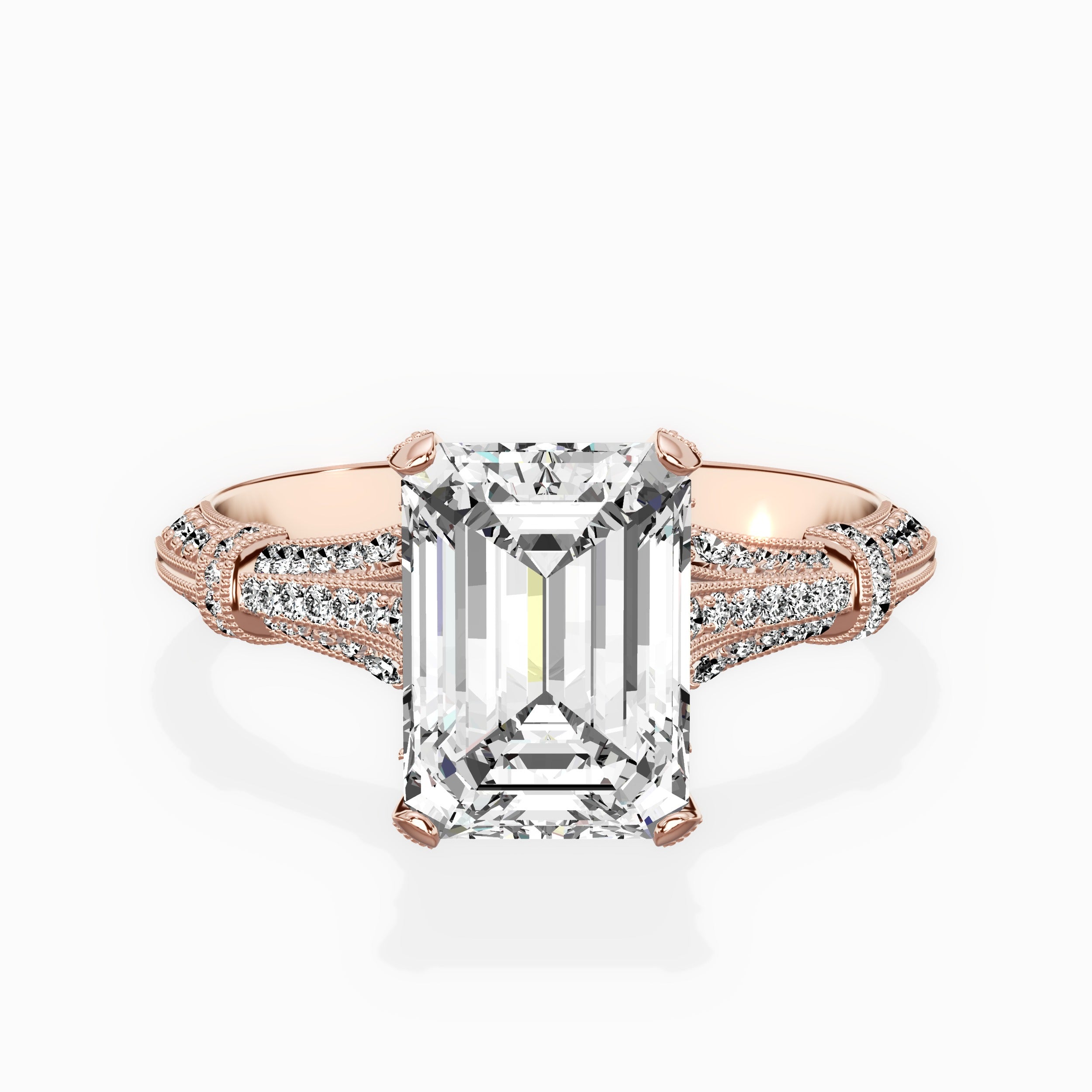 Six Prong Vintage Style Engagement Ring