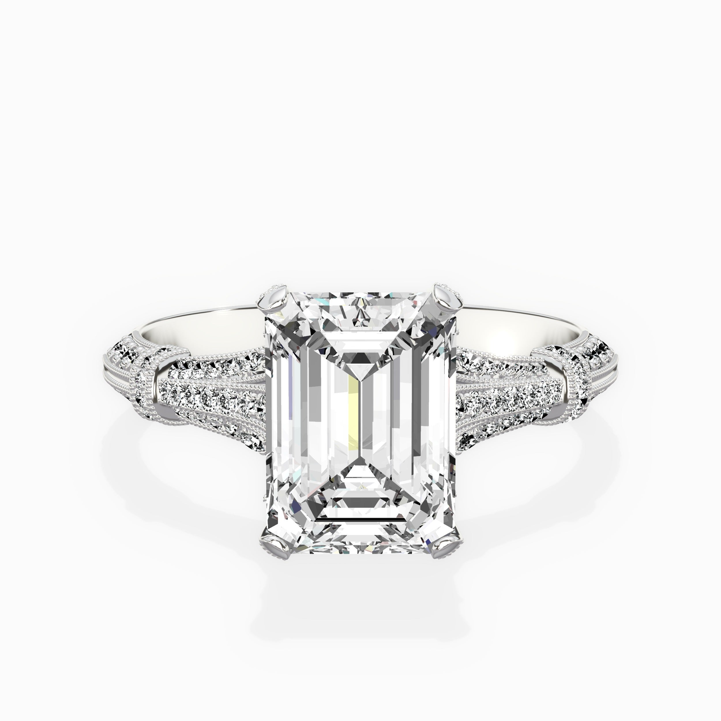 Six Prong Vintage Style Engagement Ring