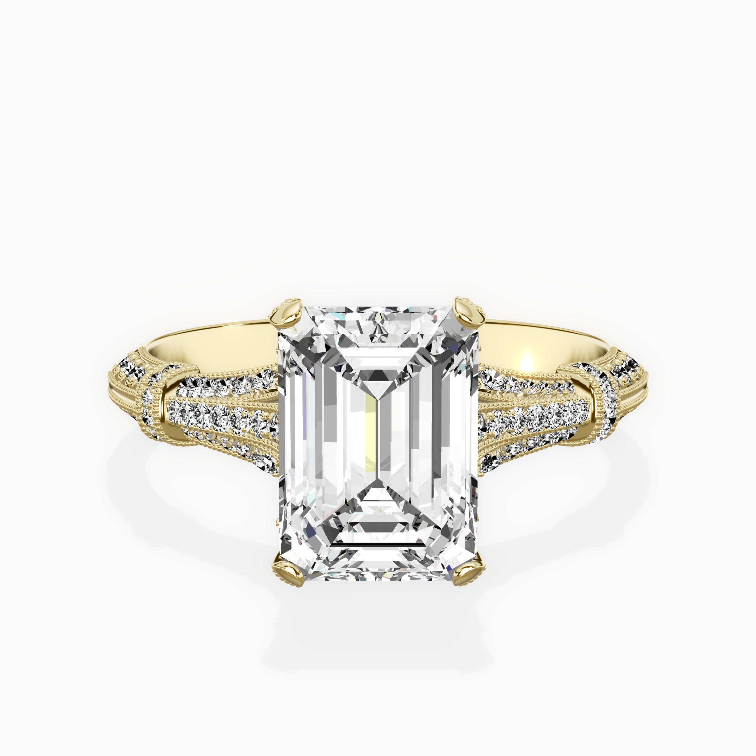 Six Prong Vintage Style Engagement Ring