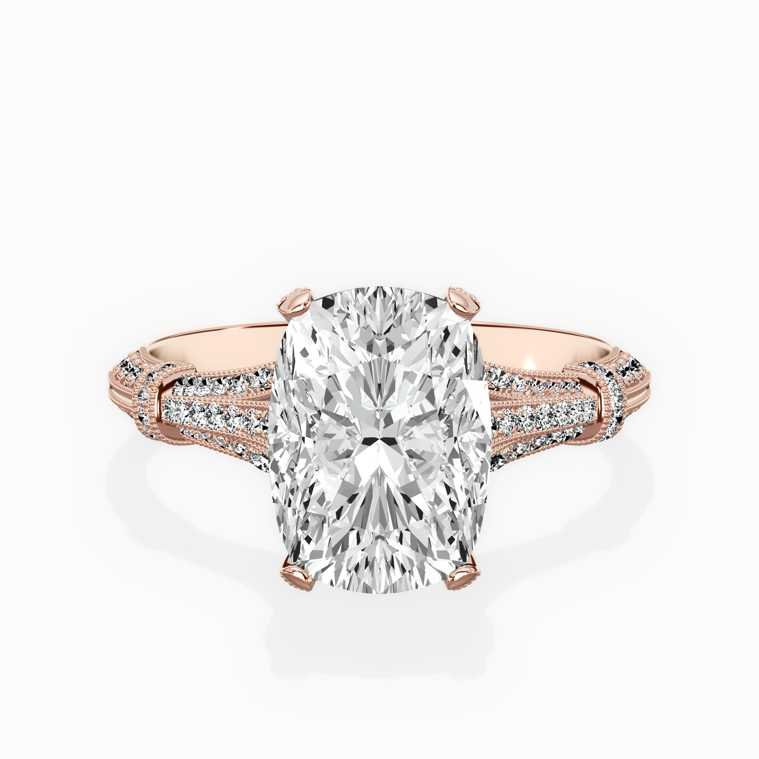 Six Prong Vintage Style Engagement Ring