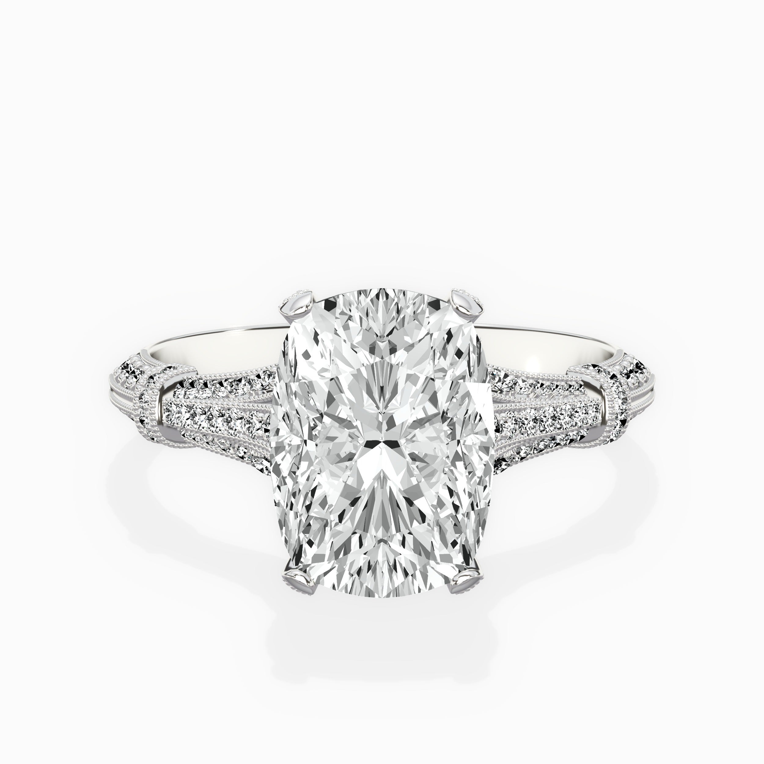 Six Prong Vintage Style Engagement Ring